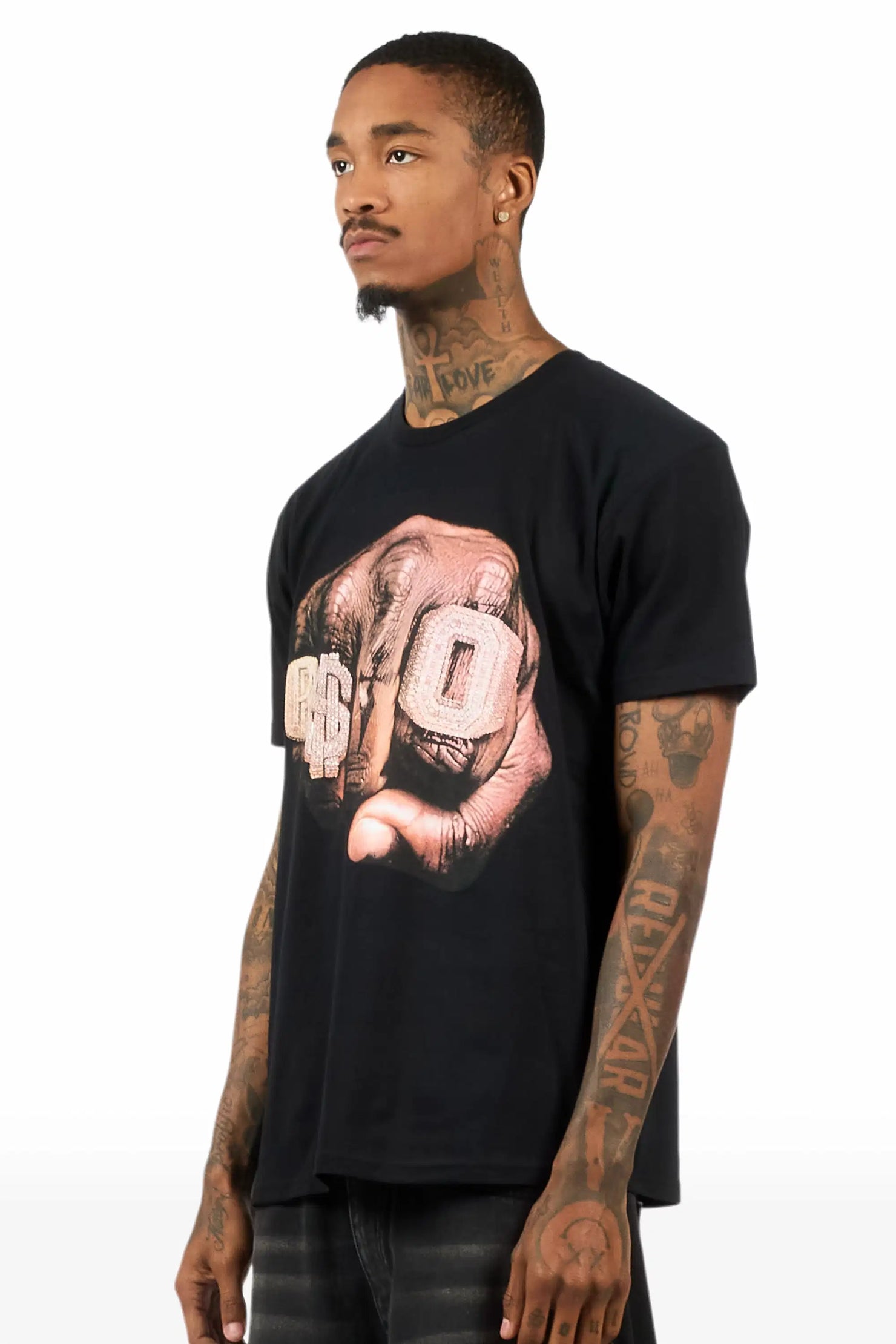 Janus 2.0 Black Oversized Graphic T-Shirt