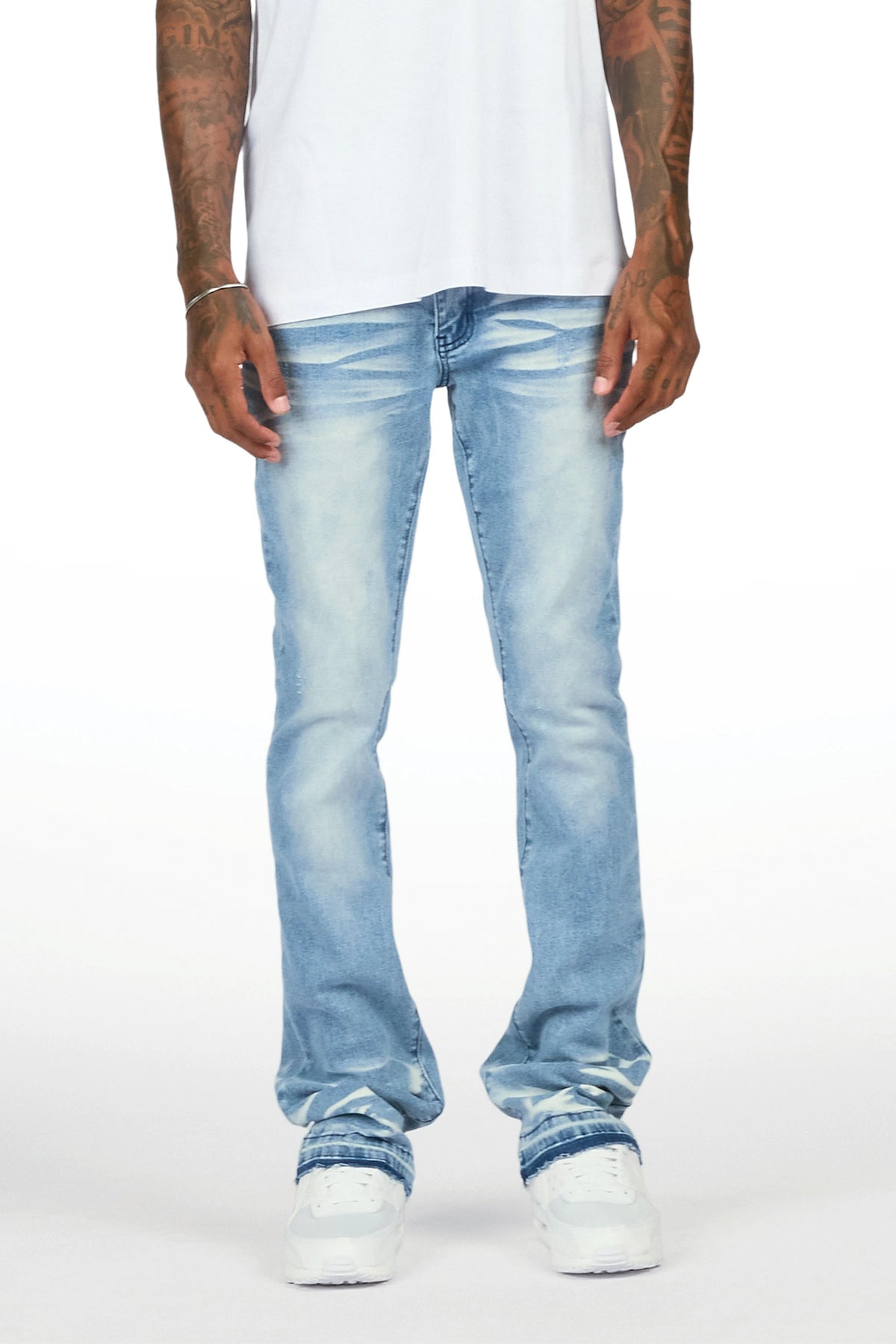 Stower Medium Blue Stacked Jean