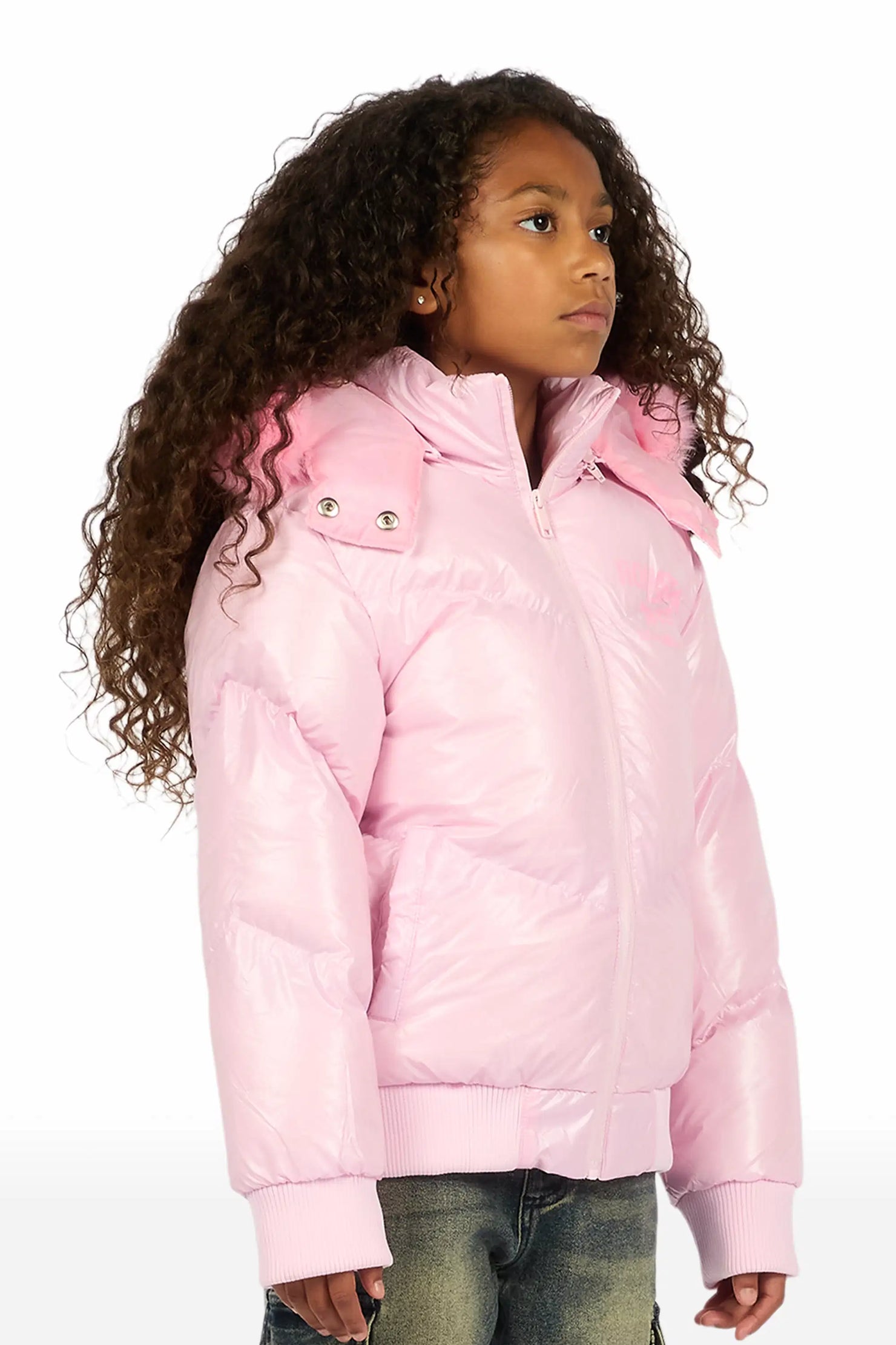 Girls Moncia Pink Puffer Jacket