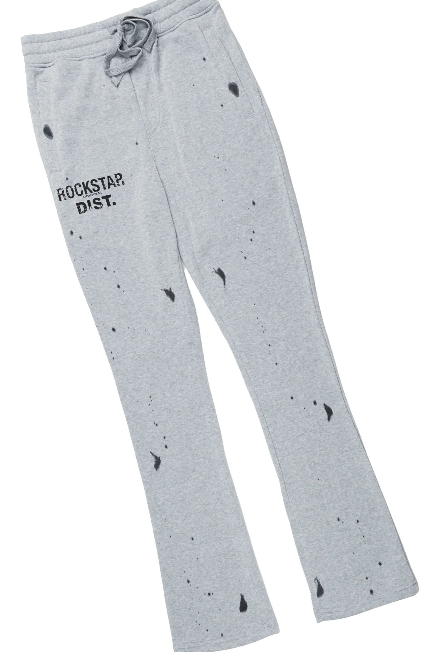 Raffer Heather Grey Hoodie/Stacked Flare Track Set