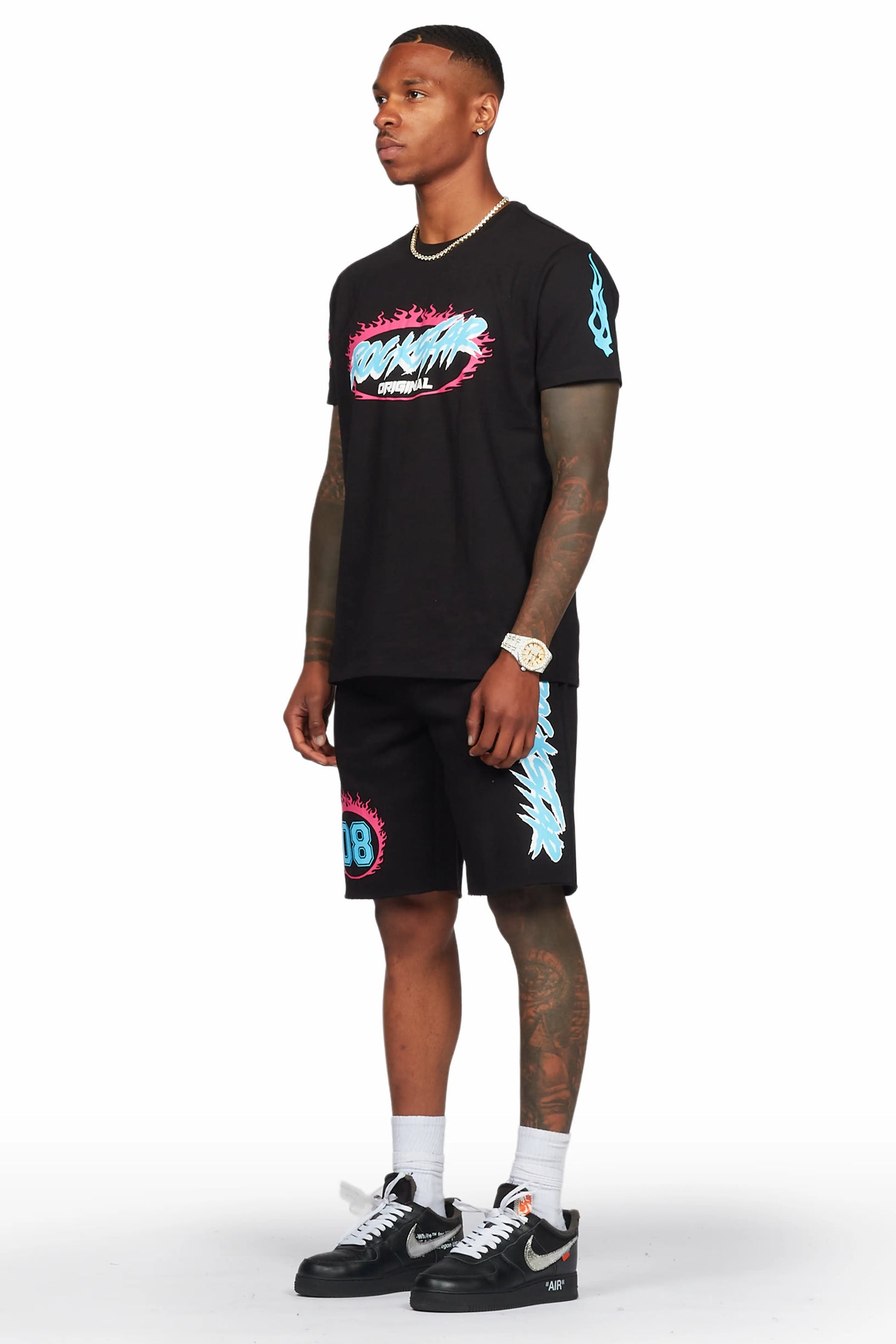 Draven Black T-Shirt/Short Set