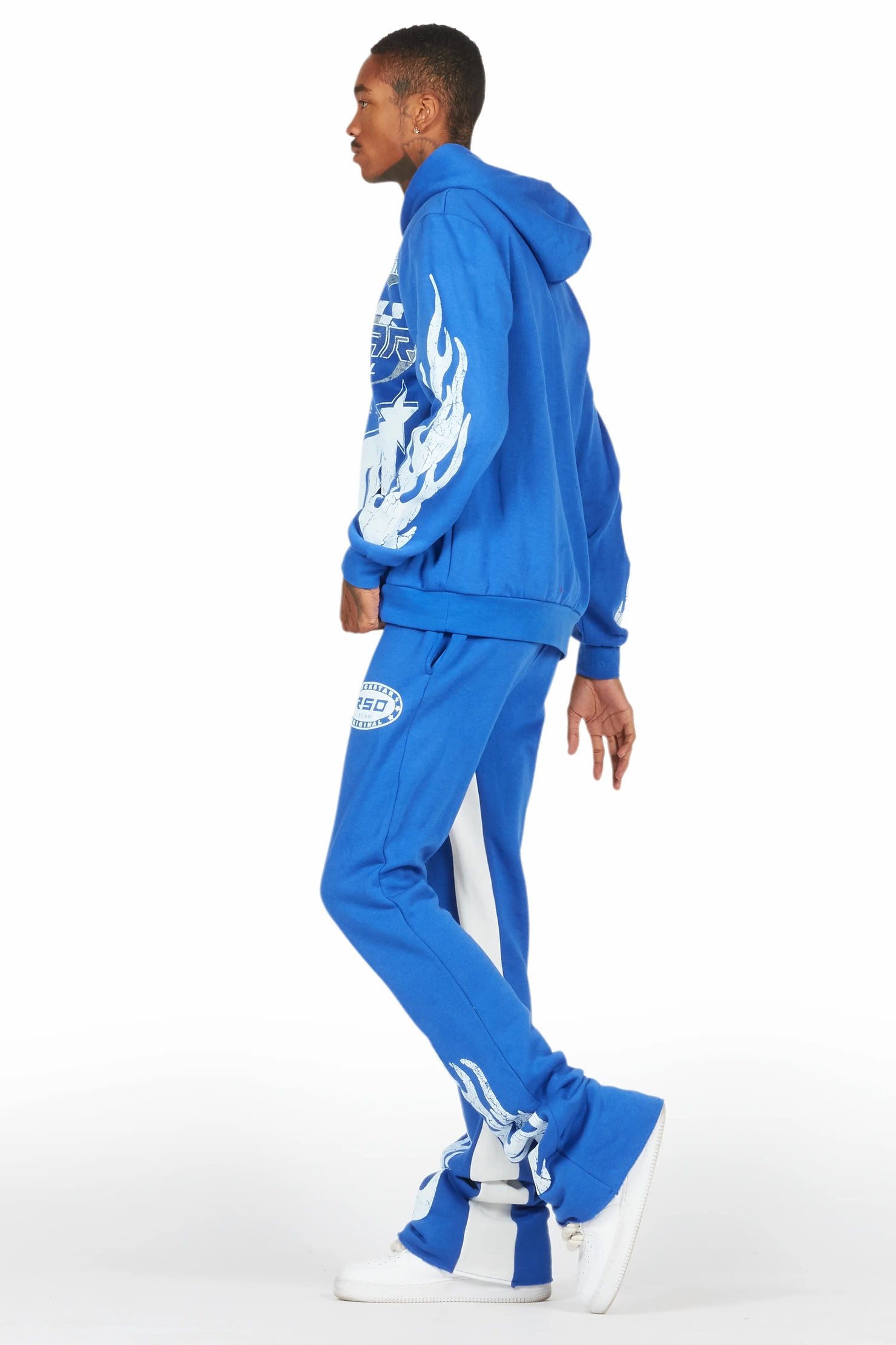 Amos Royal Blue Hoodie/Baggy Track Pant Set