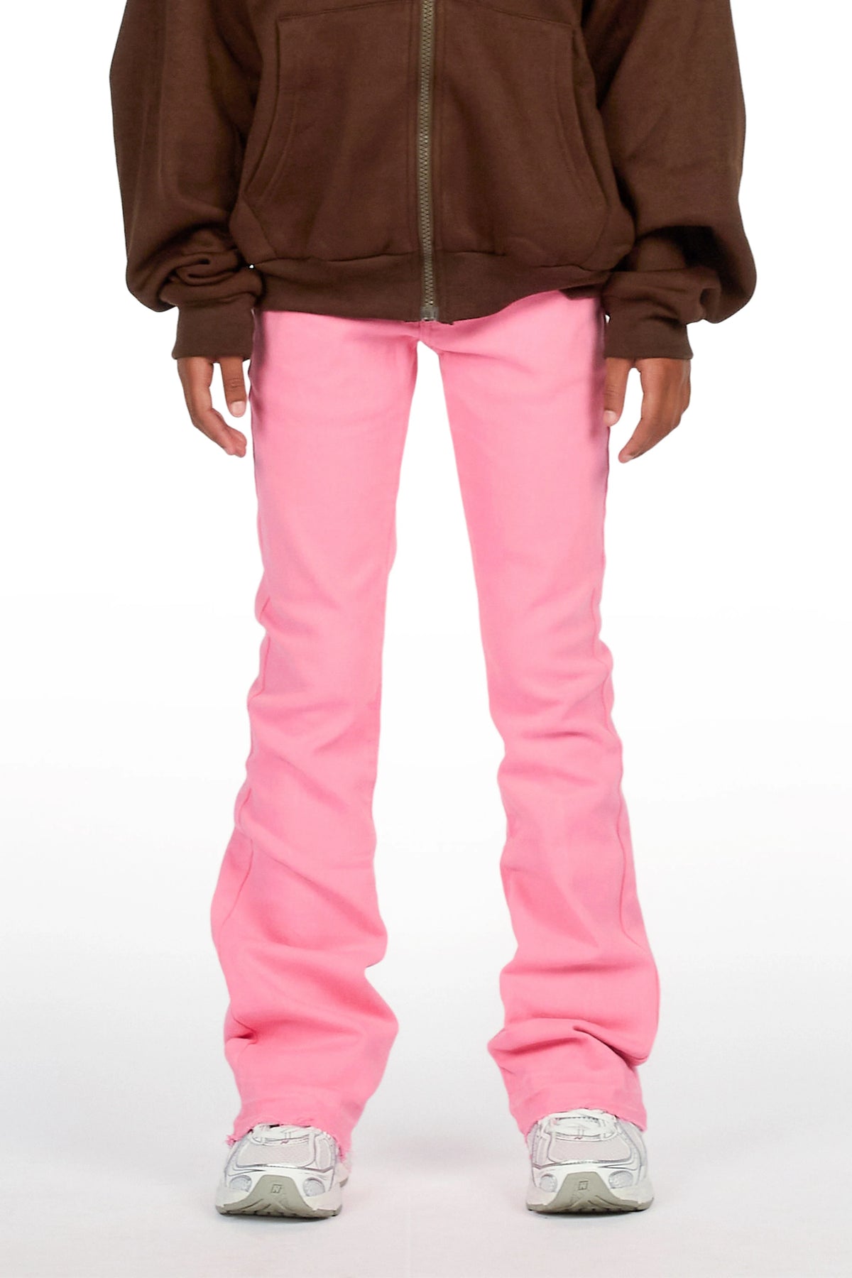 Girls Daga Pink Stacked Flare Jean