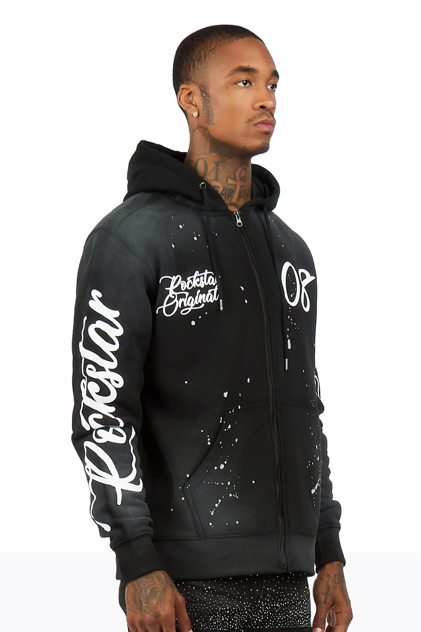 Hanif 2.0 Vintage Black Zip Up Hoodie