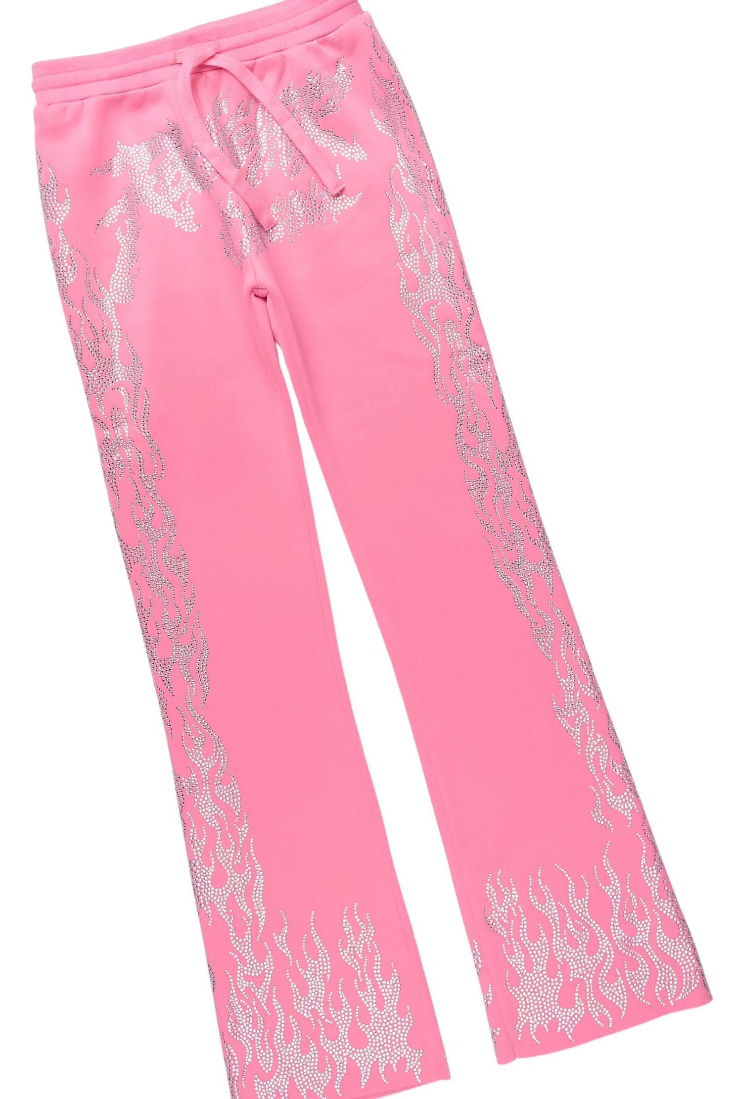 Girls Alaena 2.0 Pink Rhinestone Stacked Track Set