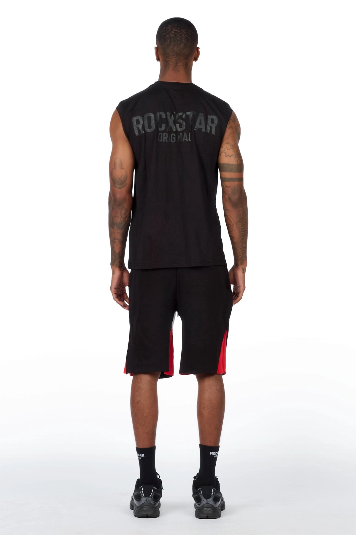 Sana Black Relaxed Cut Sleeve T-Shirt/Short Set