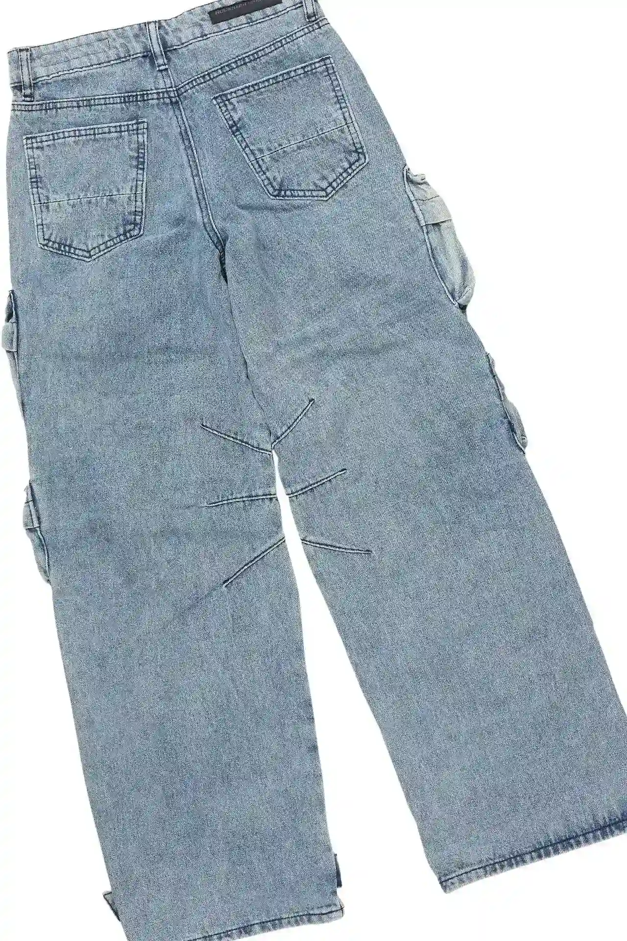 Boys Keen Black/Blue Cut Off T-Shirt Baggy Jean Set