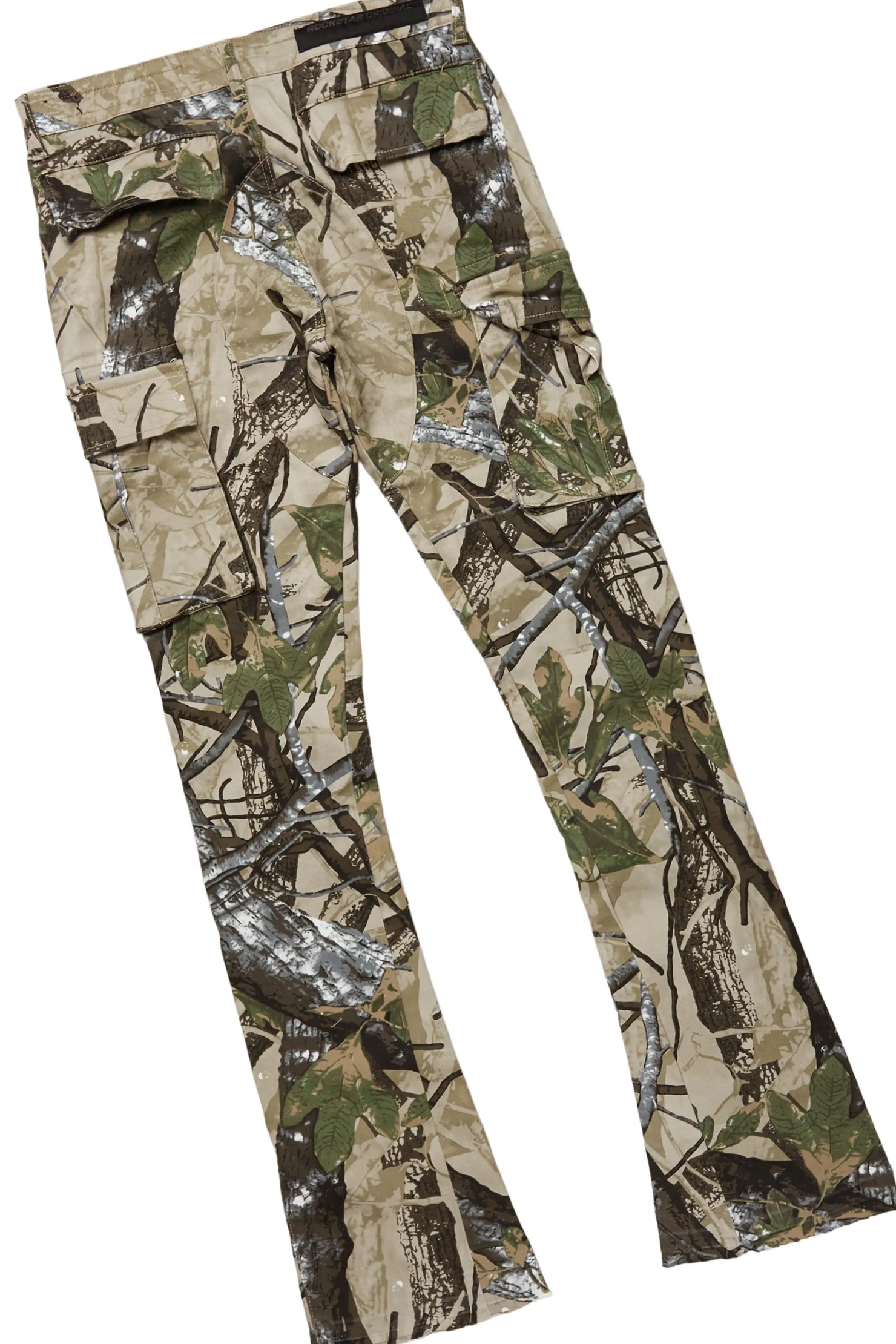 All Seeing Eyes White Long Sleeve T-Shirt & Merrik Stacked Flare Jean Bundle