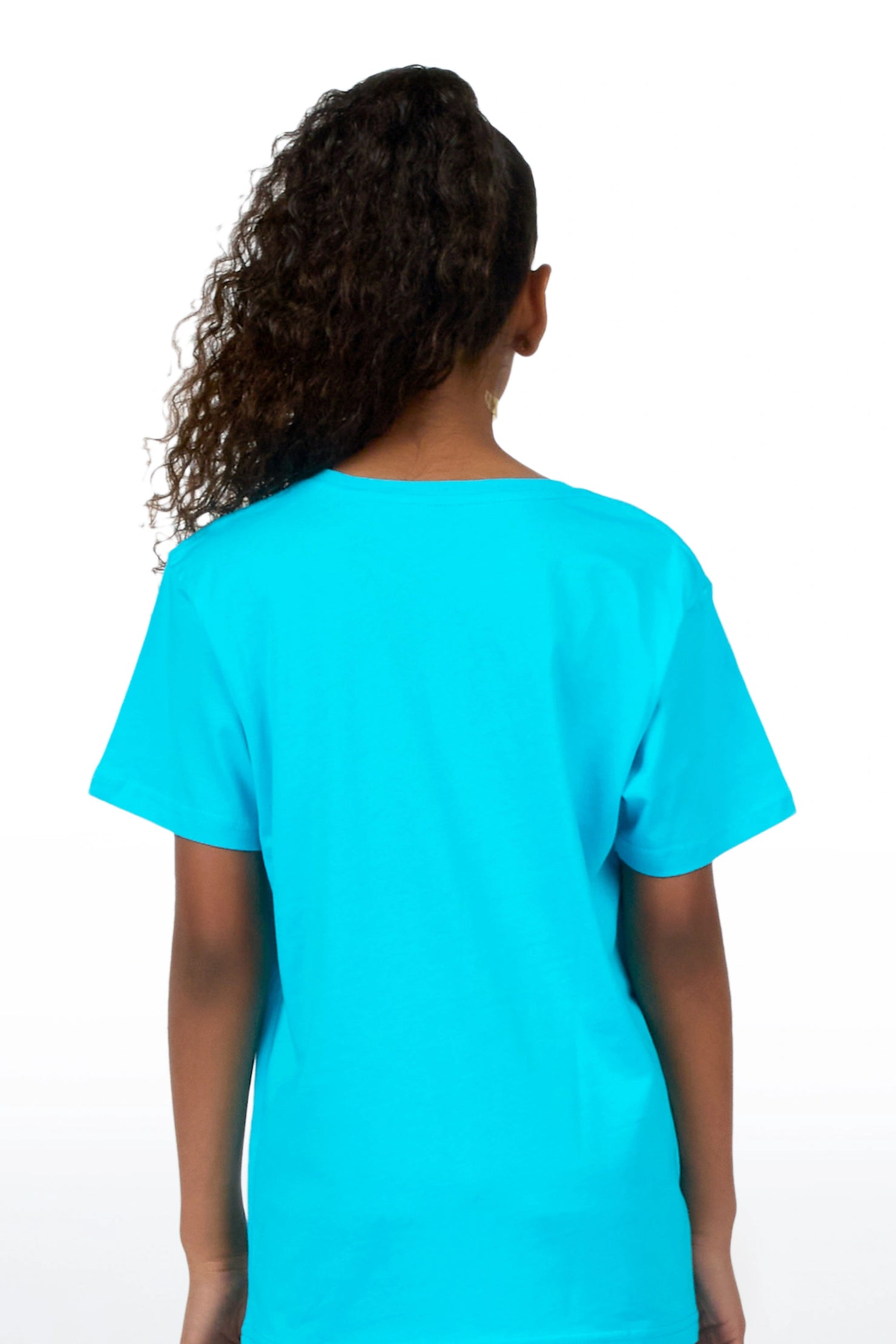 Girls Truey Turquoise/White Graphic T-Shirt