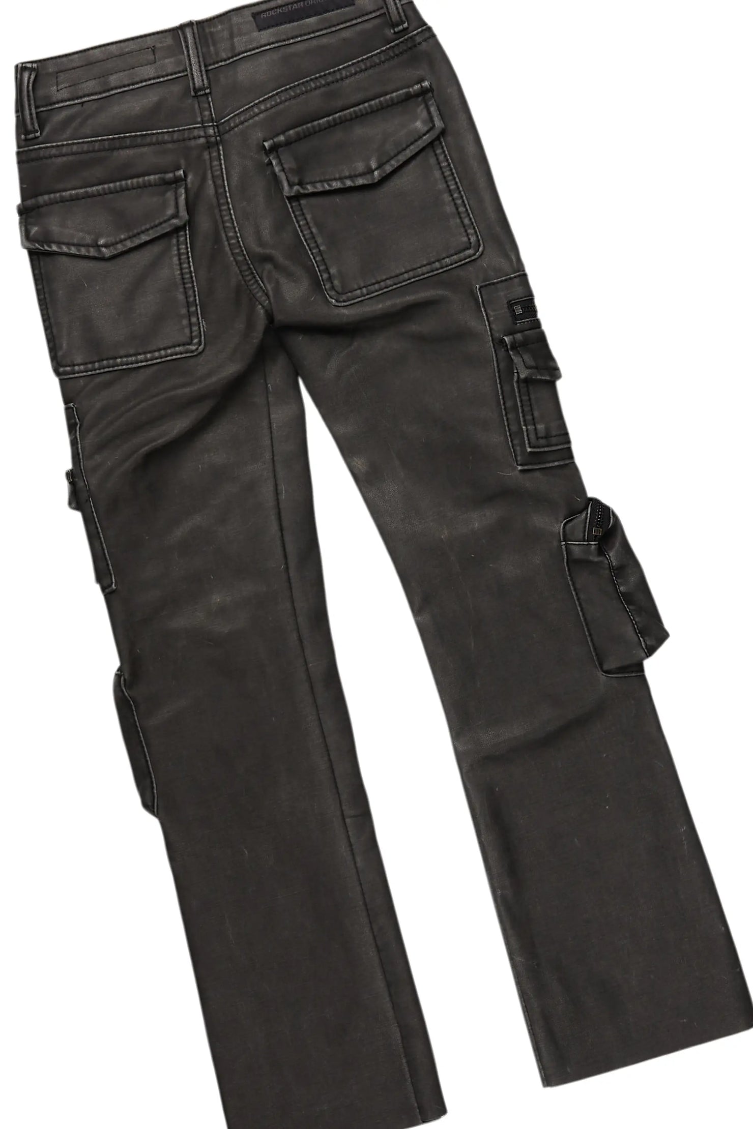 Boys Camber Red Hoodie/Stacked Flare PU Jean Set