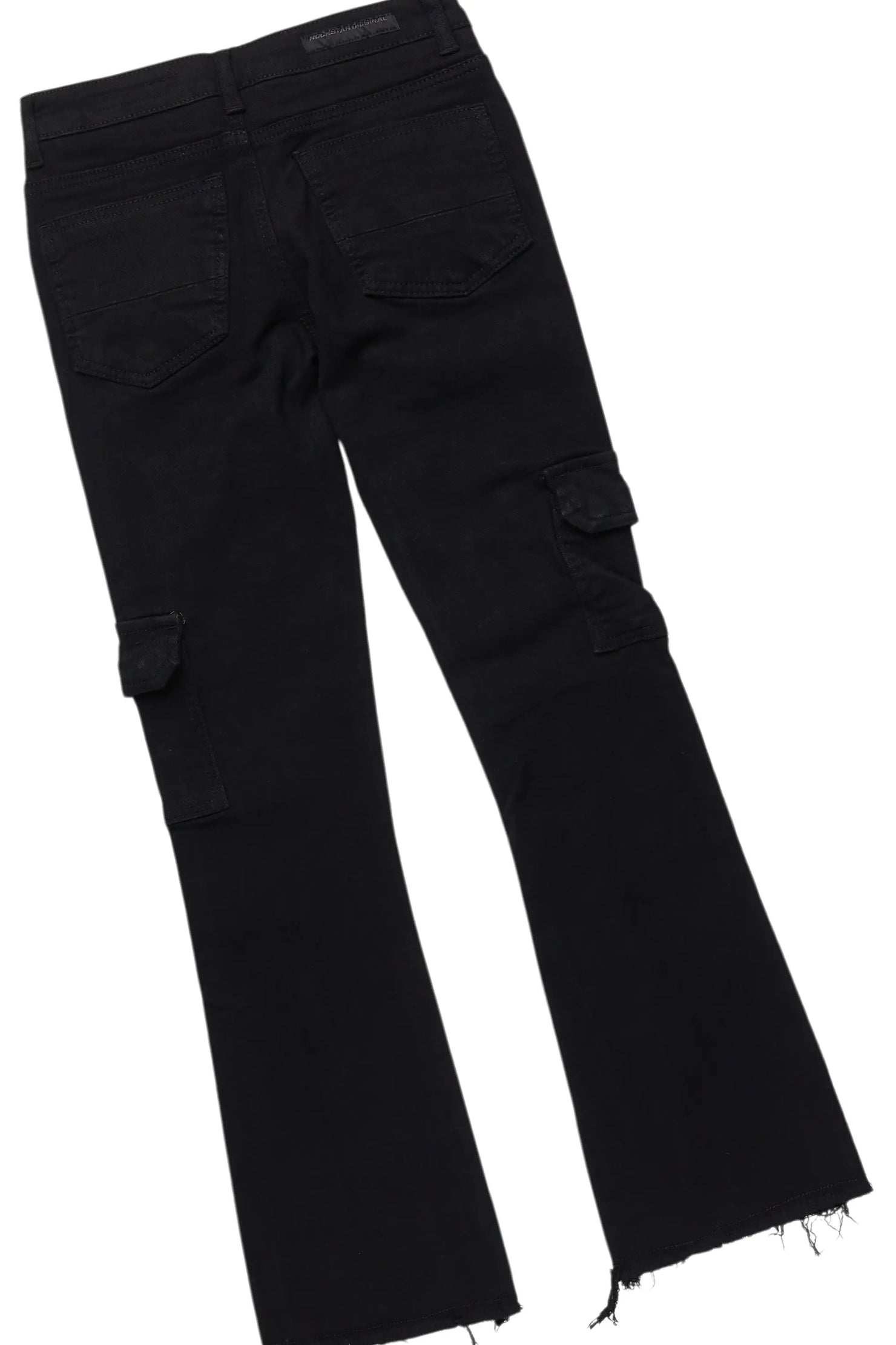 Boys Amos Dark Grey Hoodie/Stacked Flare Jean Set