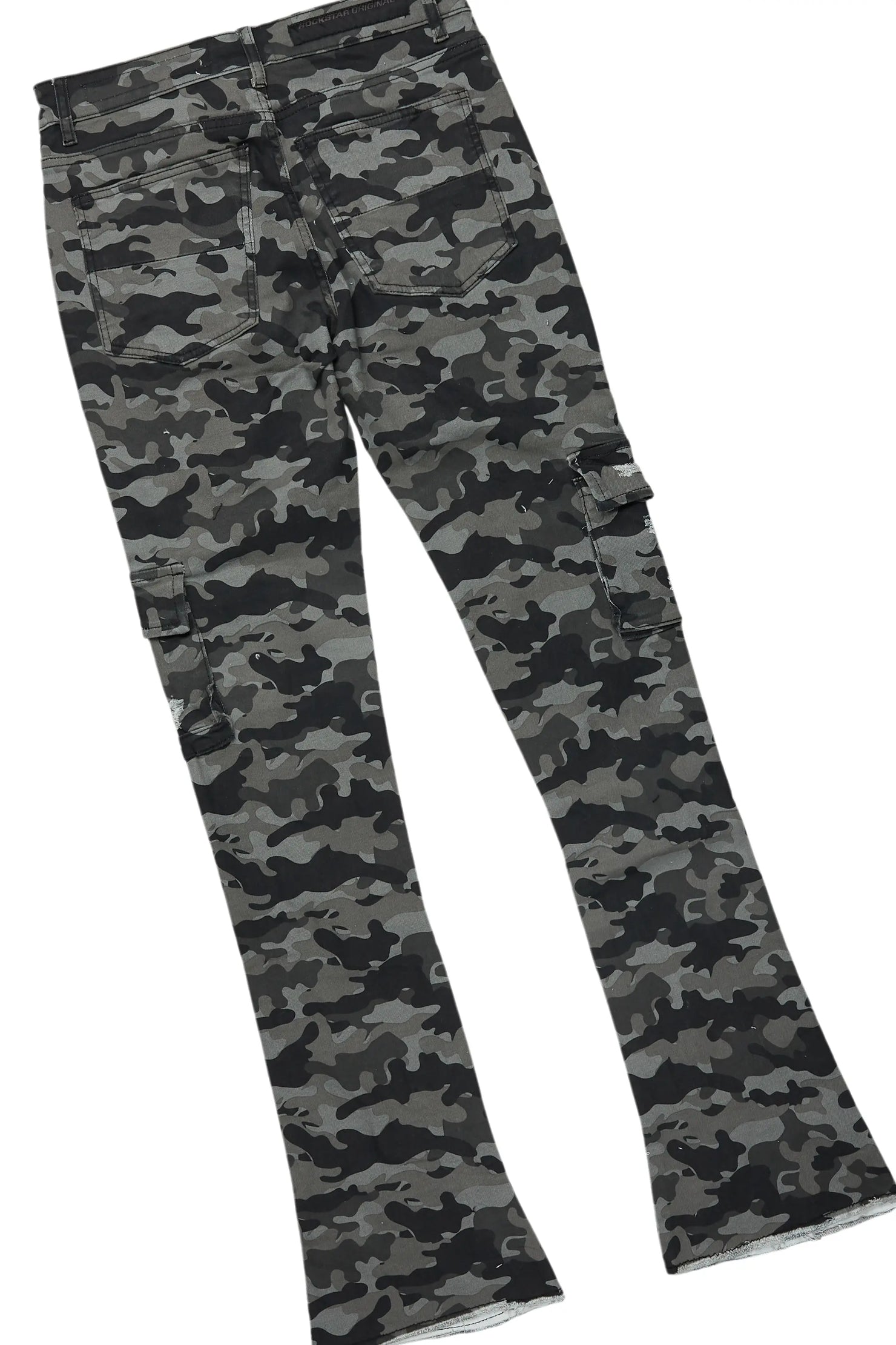 Vamp Black Long Sleeve T-Shirt & Zaid Stacked Flare Jean Bundle