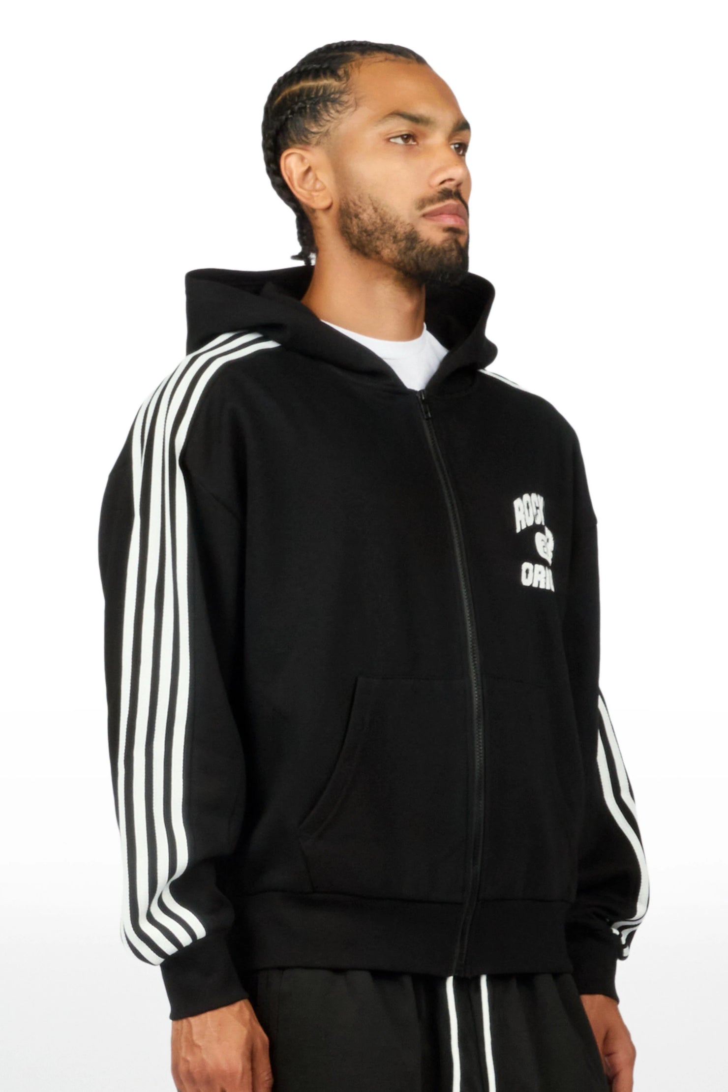 Tylla Black Zip Up Hoodie