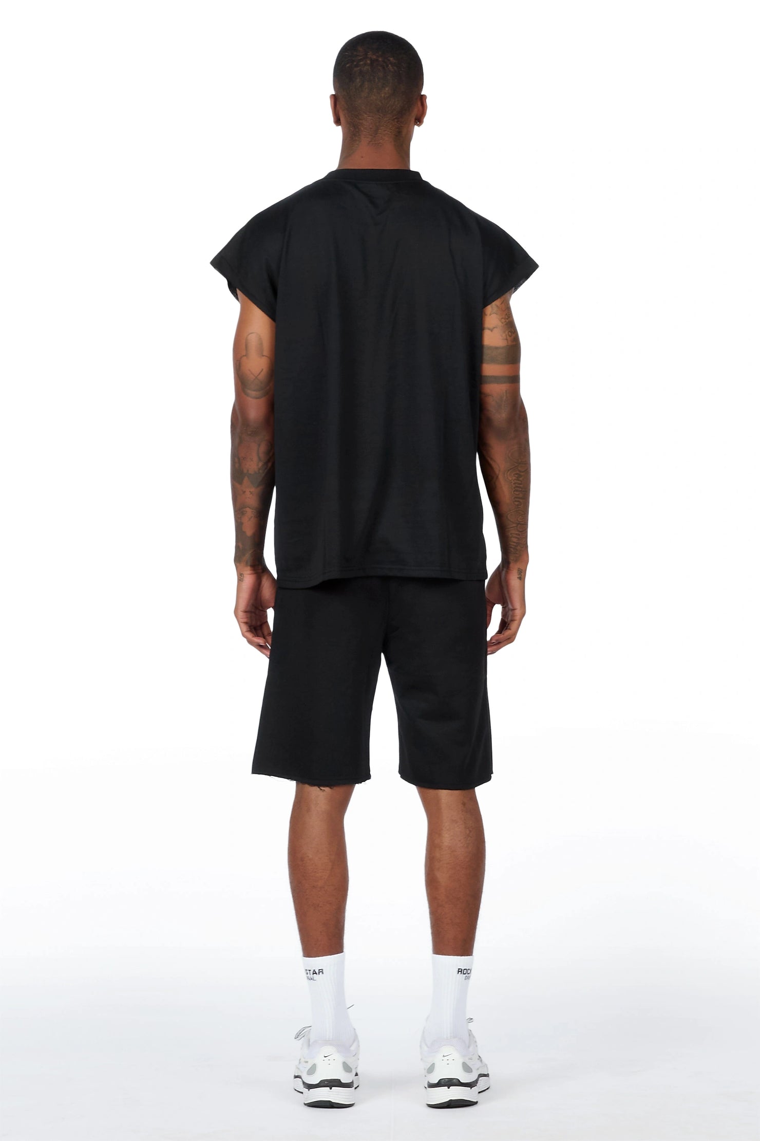 Allstar Cut Sleeve Black/White T-Shirt Short Set