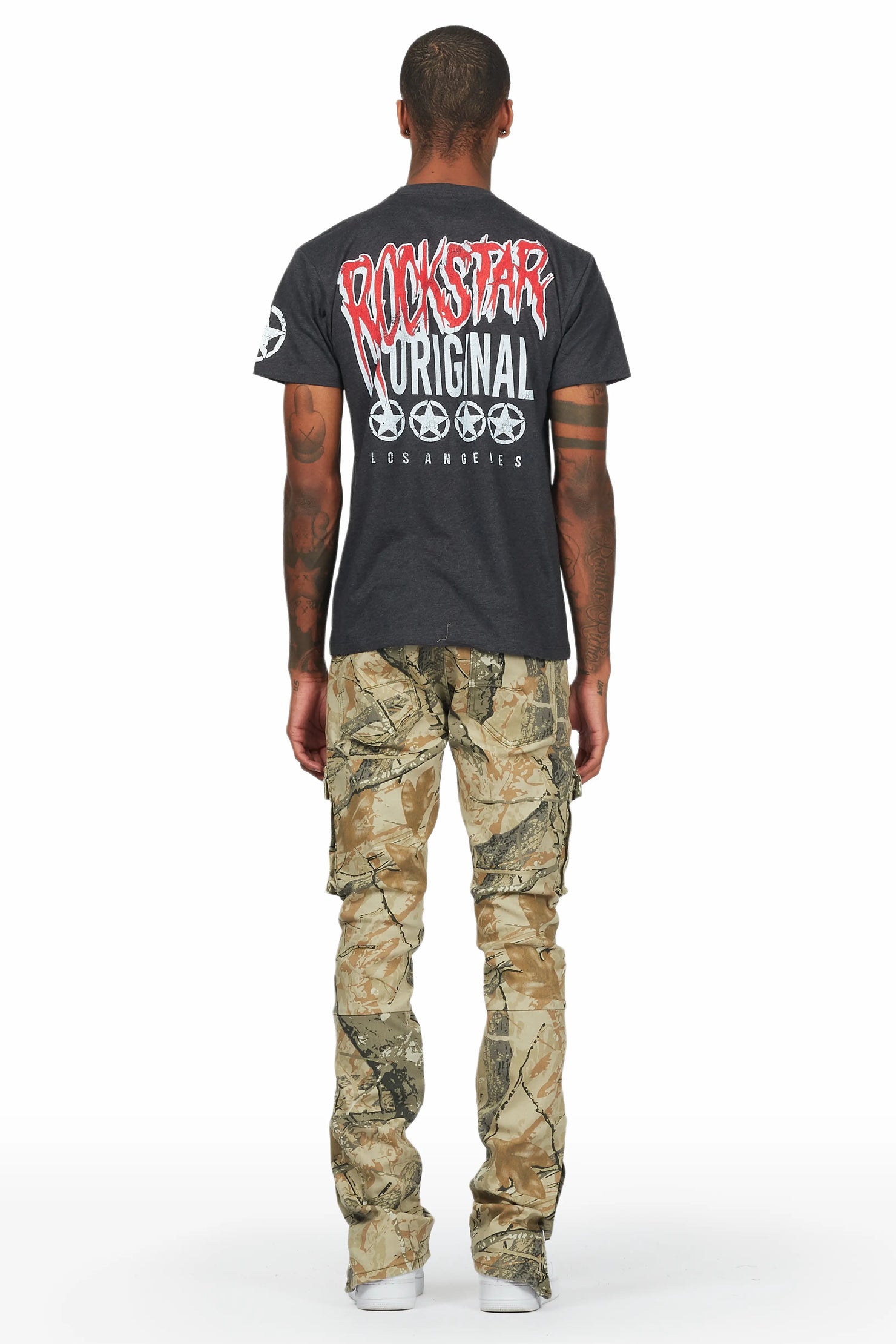 Waage Tree Camo Cargo Stacked Flare Jean