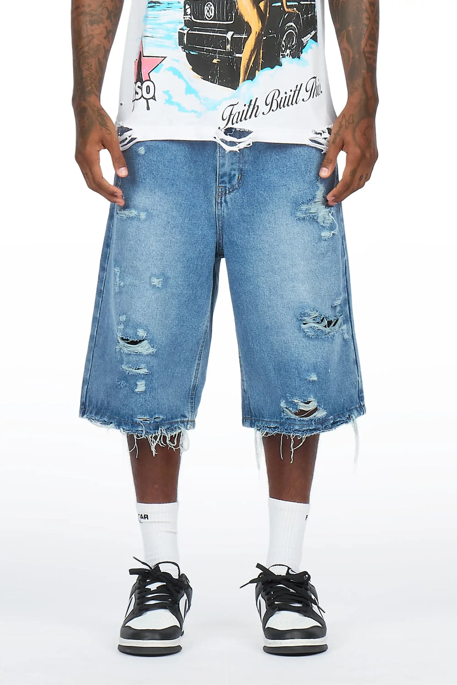 Yayo Indigo Denim Jort