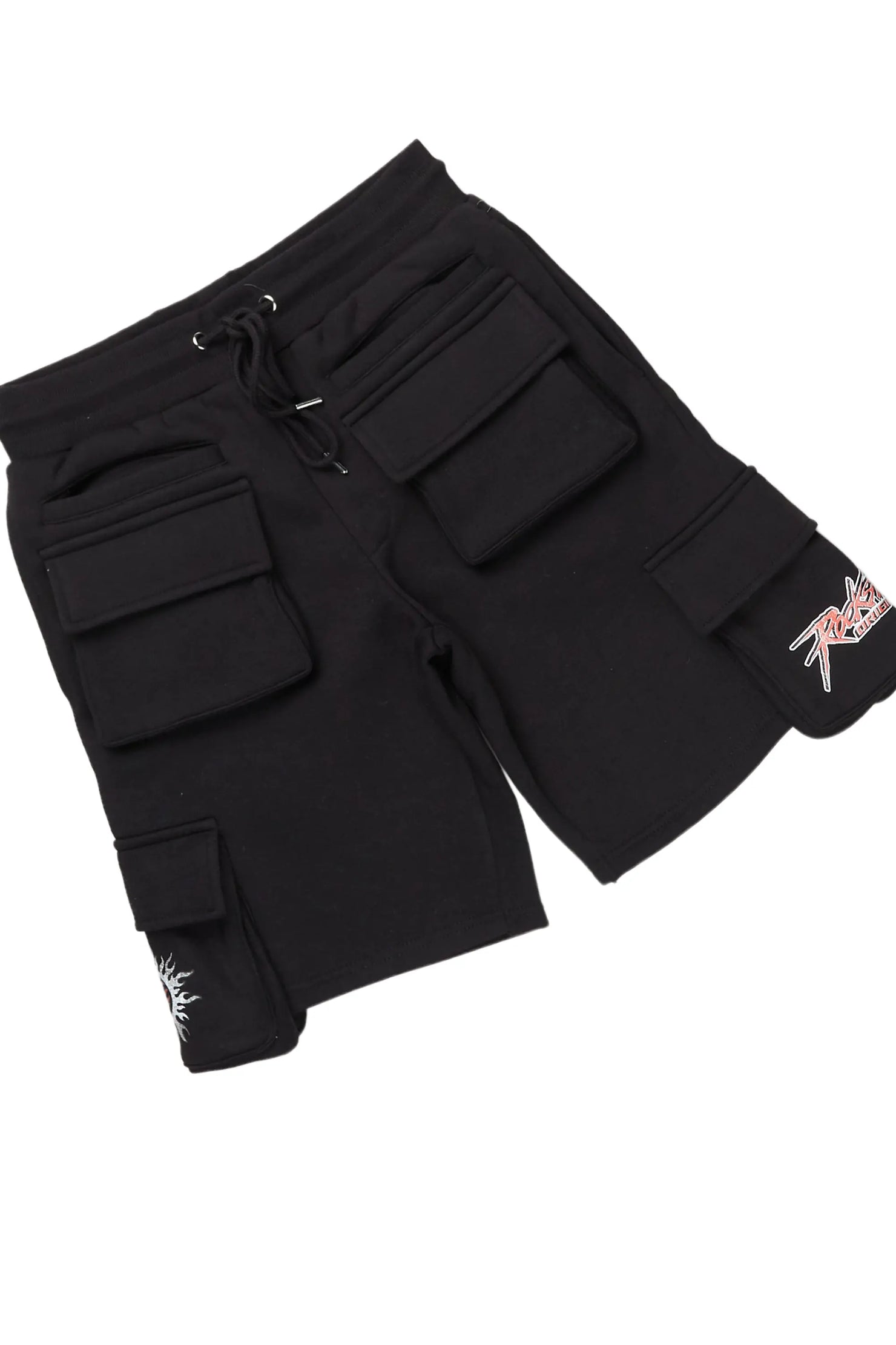 Merci Black T-Shirt Short Set