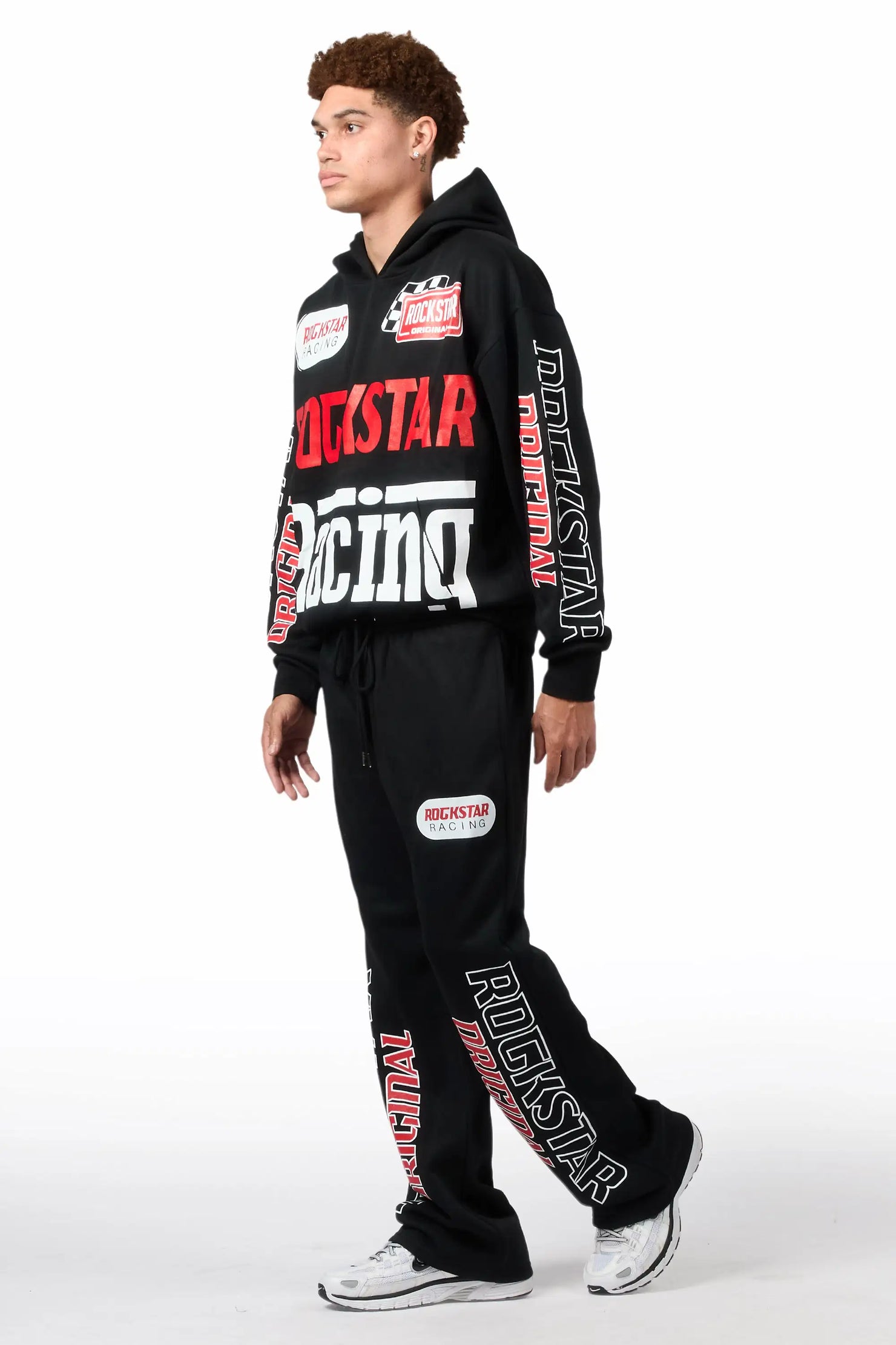Spiller Black Hoodie Relaxed Track Set