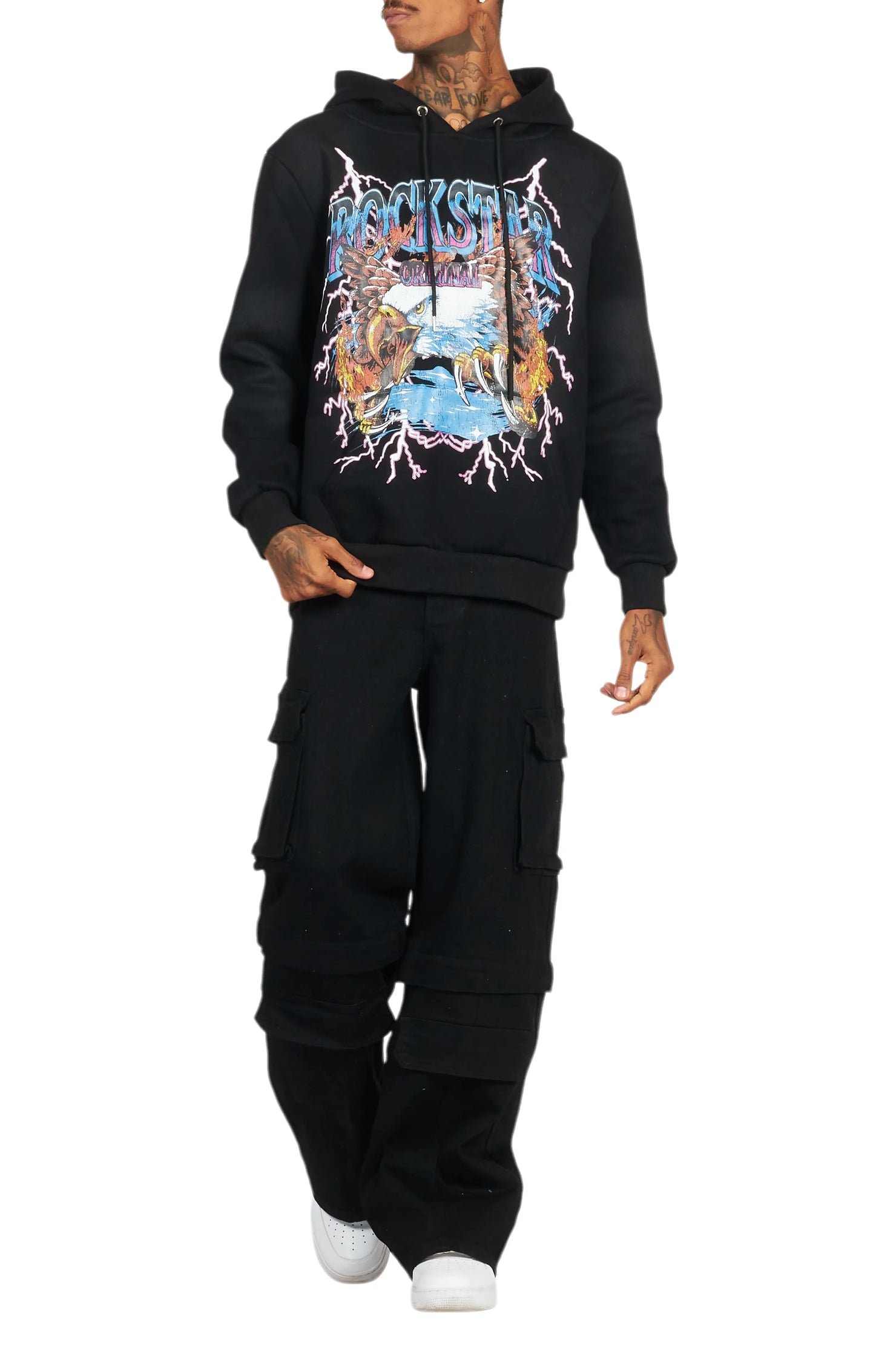 Darken Black Graphic Hoodie
