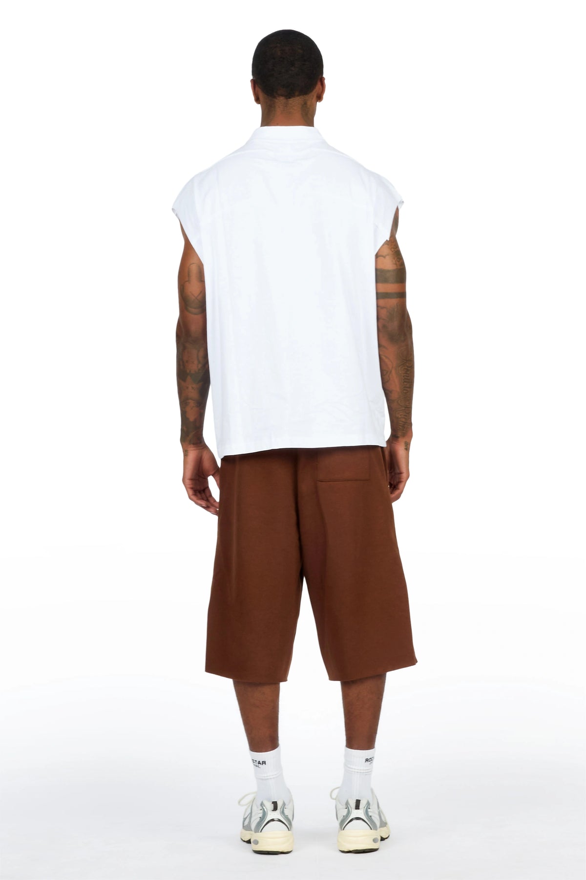Roddy Brown Cut Sleeve T-Shirt/ Short Set