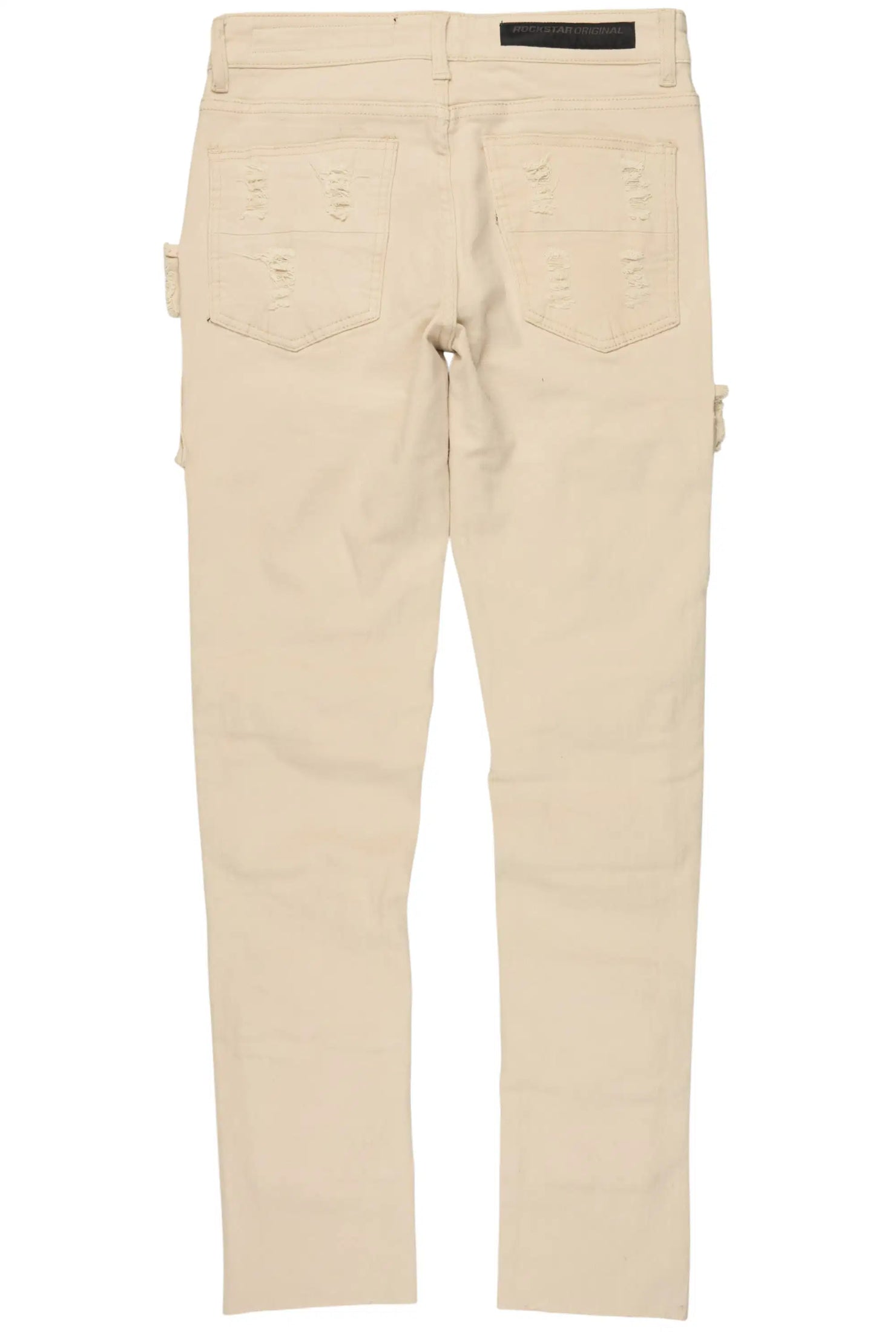 Orien Beige Painter Skinny Fit Jean