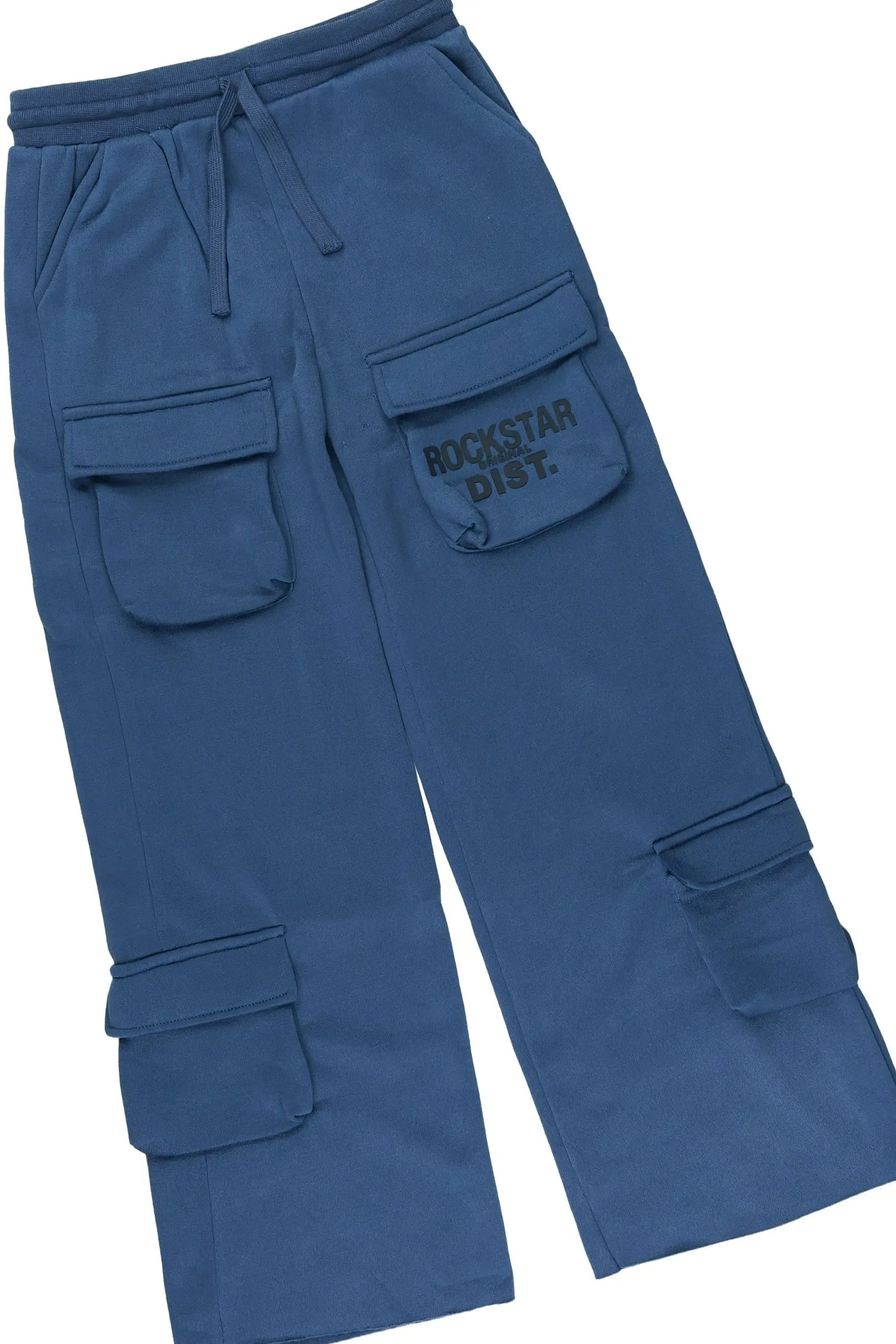Girls Mauricia Navy Crop Baggy Track Set