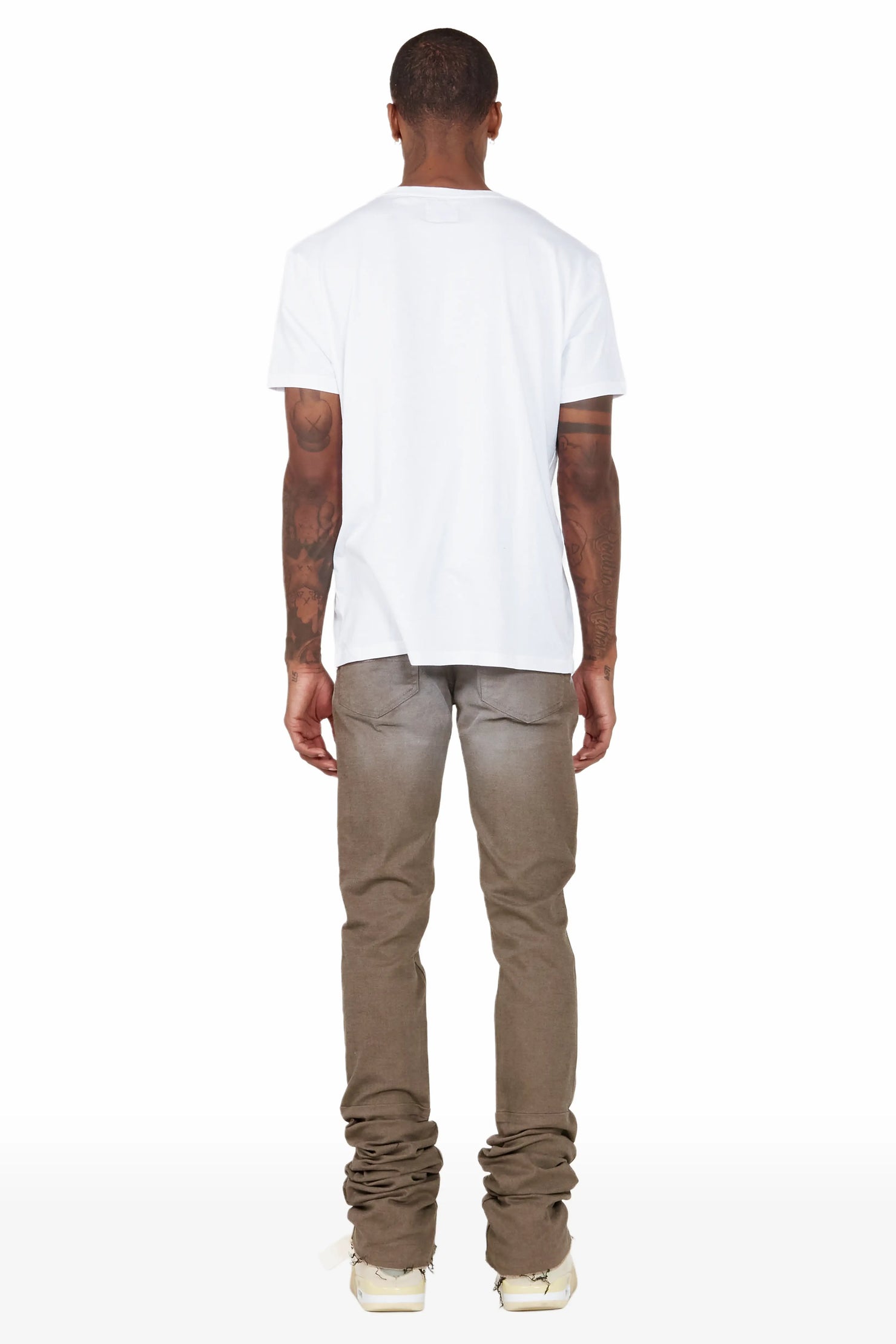 Filip Khaki Super Stacked Flare Jean