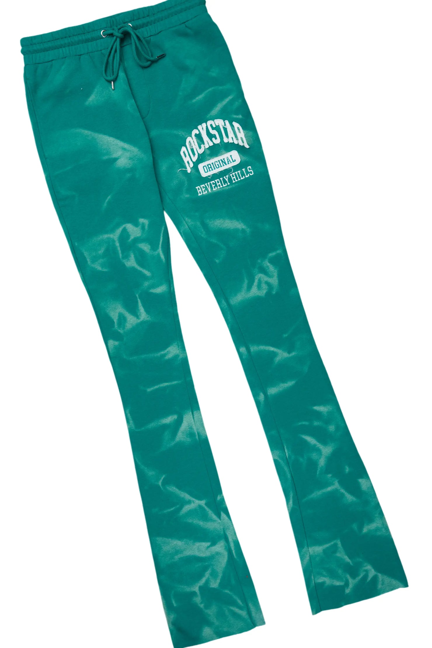 Member Green Hoodie Patchwork Stacked Flare Track Set