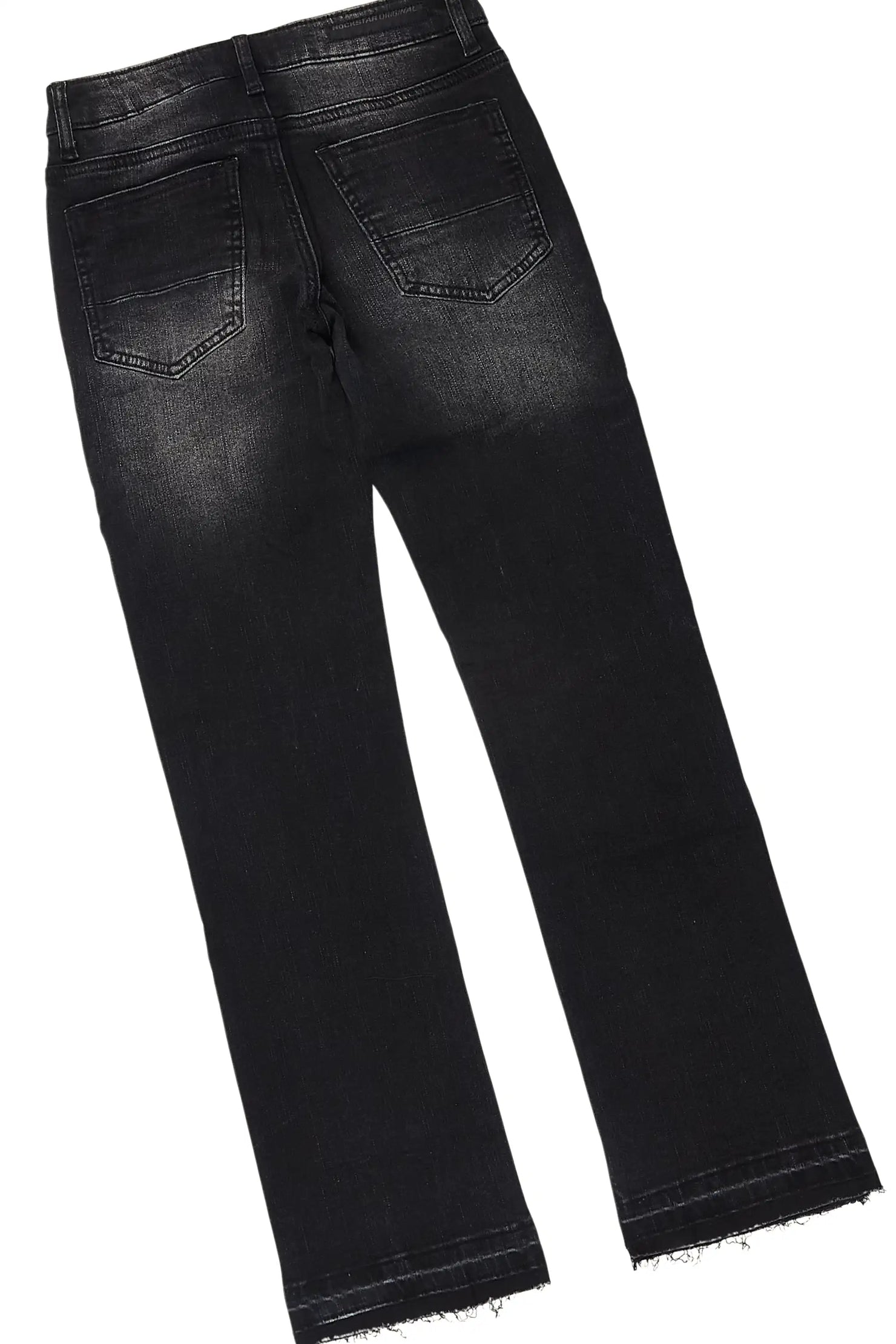 Boys Nyro Black/Grey Hoodie/Stacked Jean Set