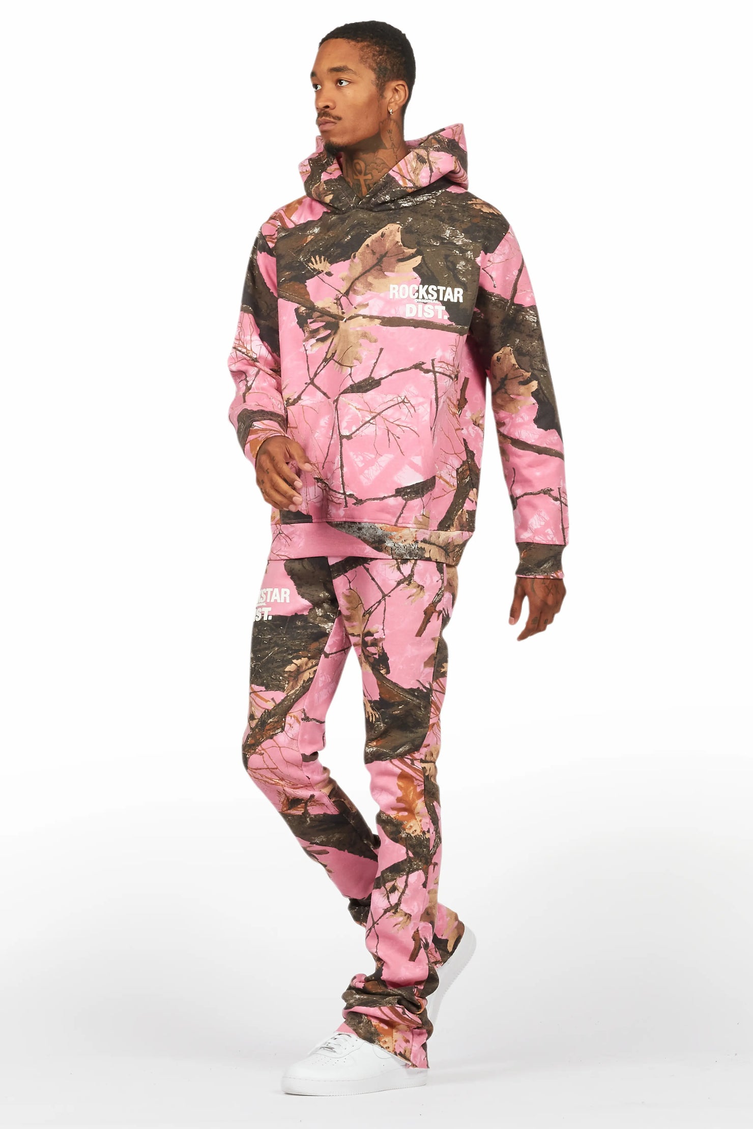 Tabby Pink Graphic Stacked Flare Track Set