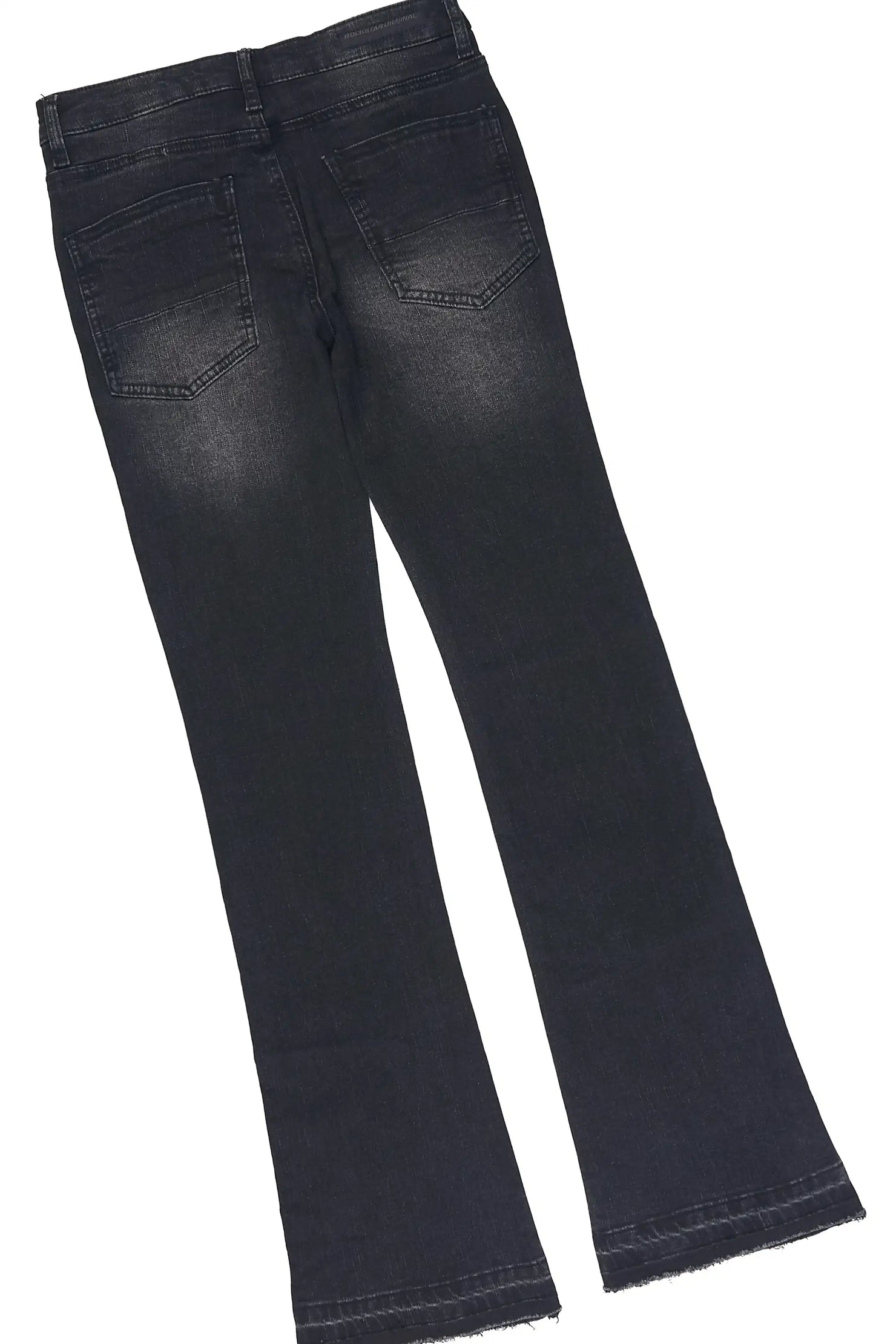 Girls Alora Grey/Dark Grey T-Shirt Stacked Jean Set