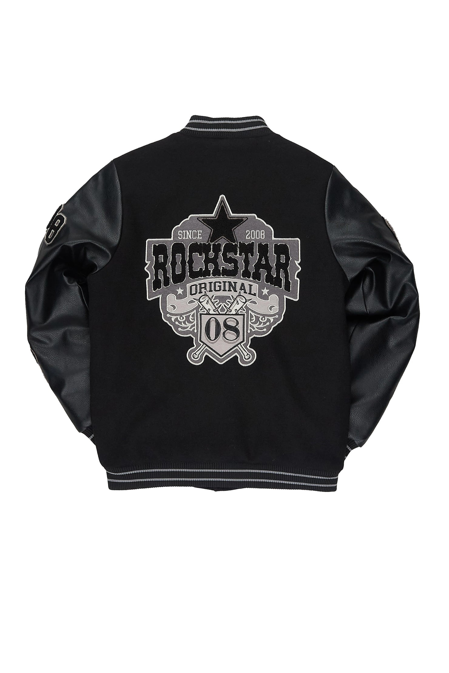 Boys Ghoster Black Varsity Jacket