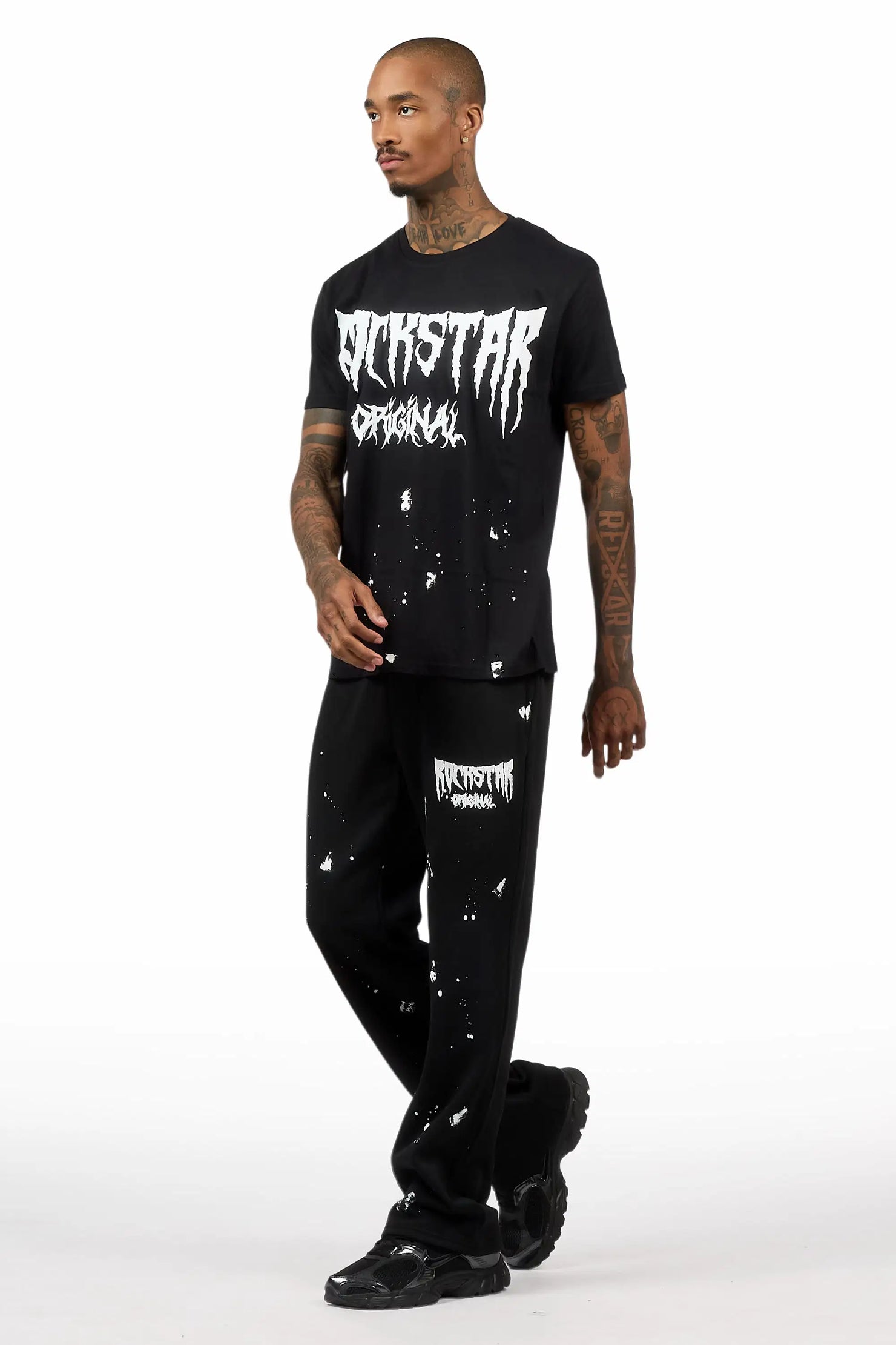 Twinkle Black/White T-Shirt/Relaxed Track Set