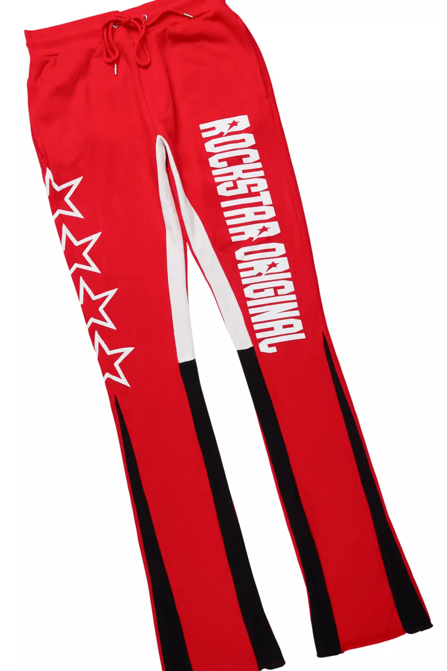 Skender Red/White Hoodie/Stacked Flare Track Set