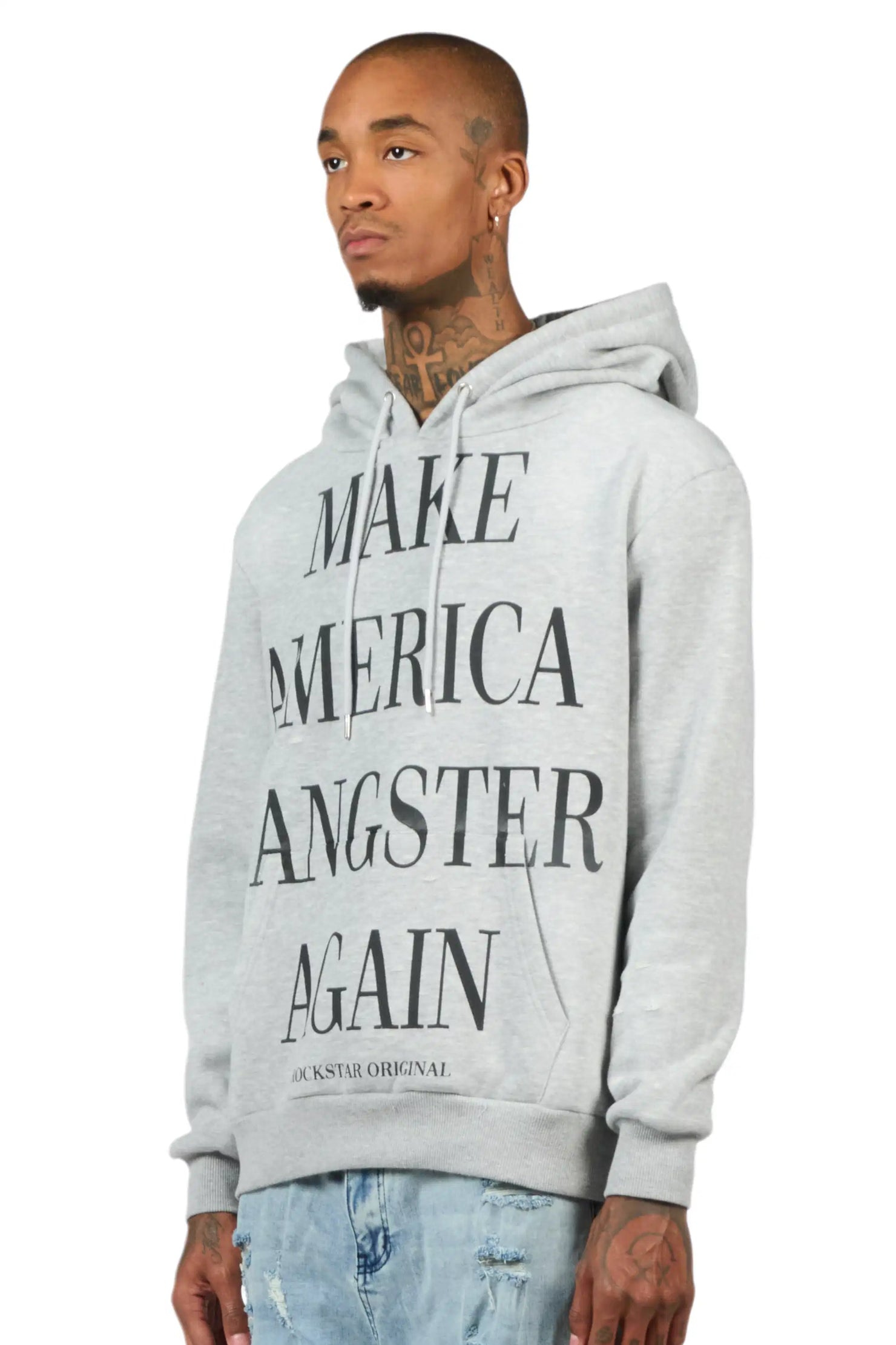 Drake Heather Grey Graphic Hoodie