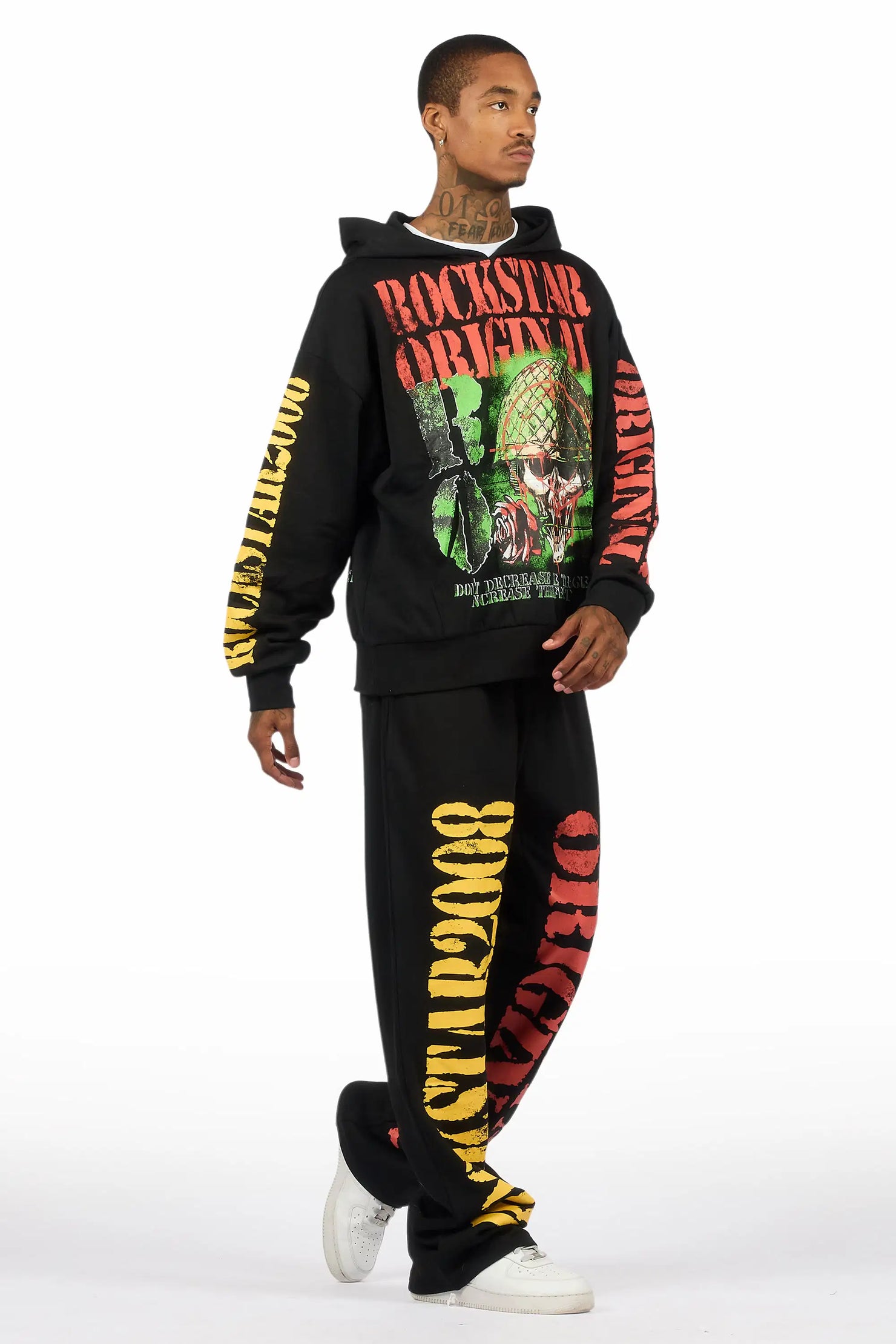 Killshot Romance Black Hoodie/Baggy Pant Track Set