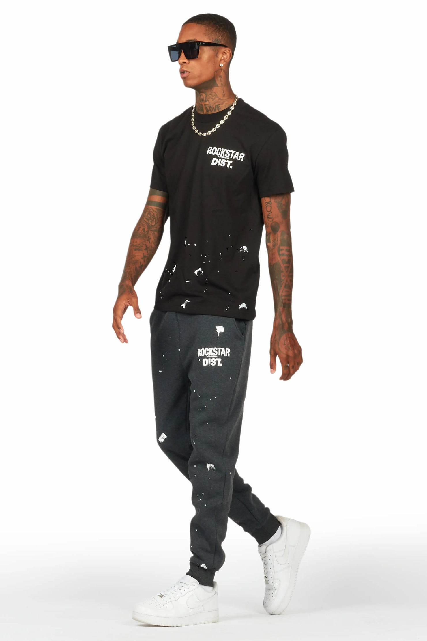 Raffer Charcoal/Black T-Shirt Track Set