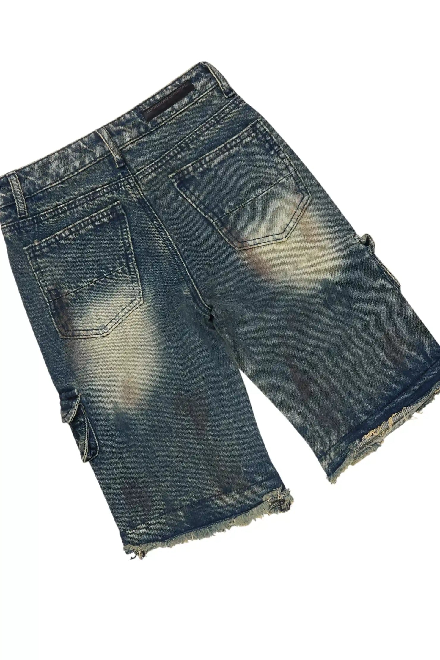 Boys Kait Grey/Blue T-Shirt/Denim Short Set