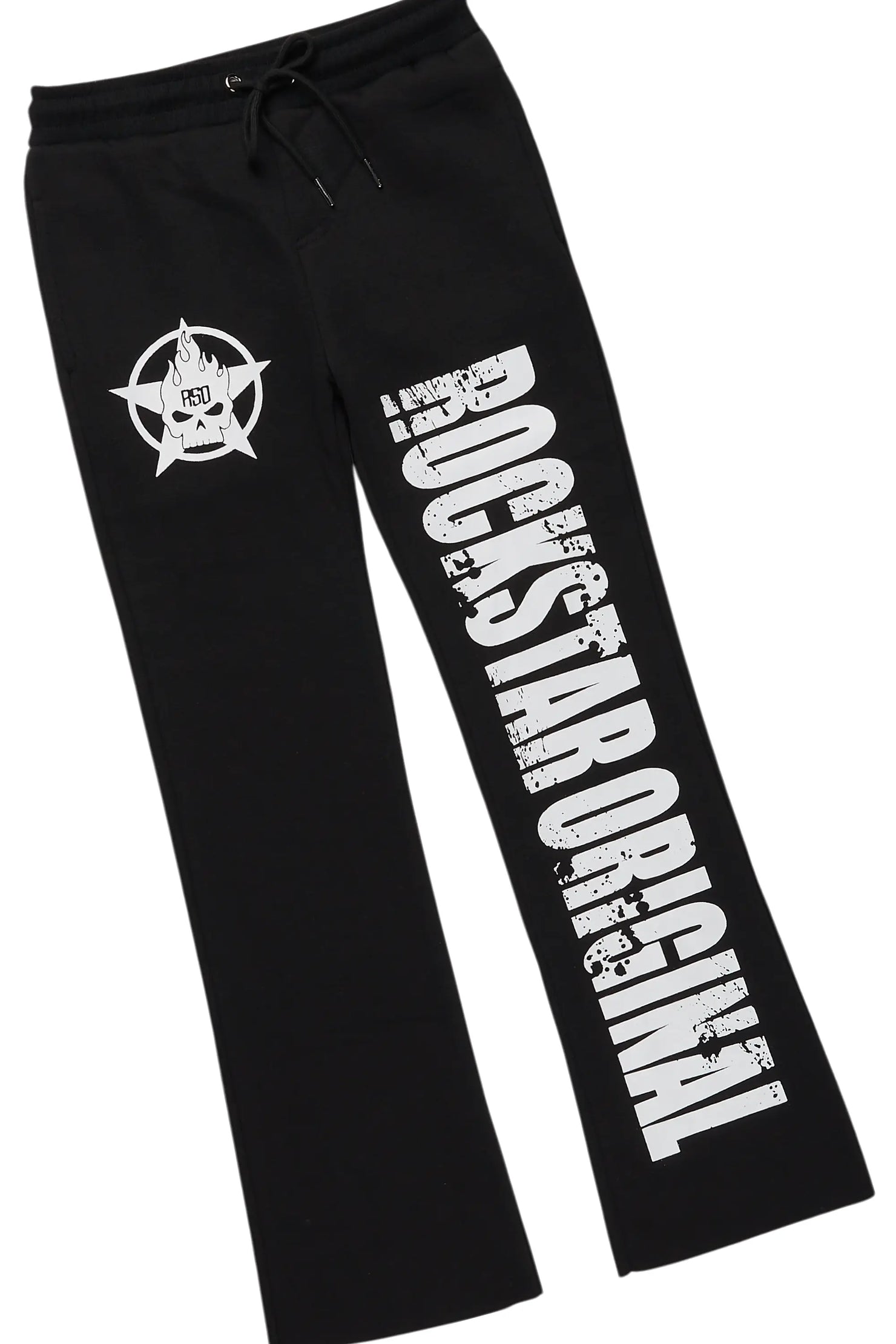 Boys Keve Black T-Shirt Flare Sweat Pant Set