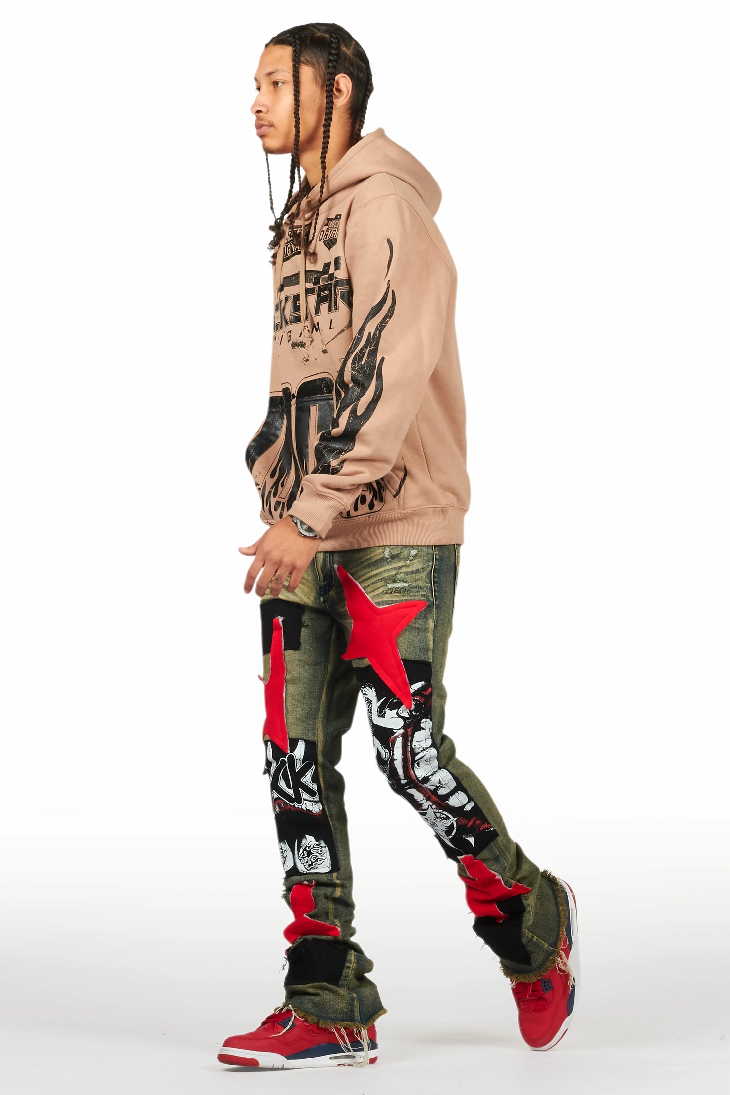 Amos Khaki Graphic Hoodie