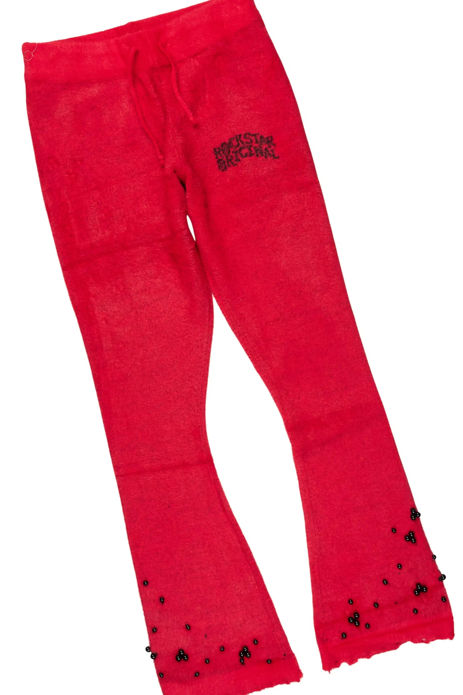 Peril Red Pearl Stone Hoodie Stacked Flare Track Set