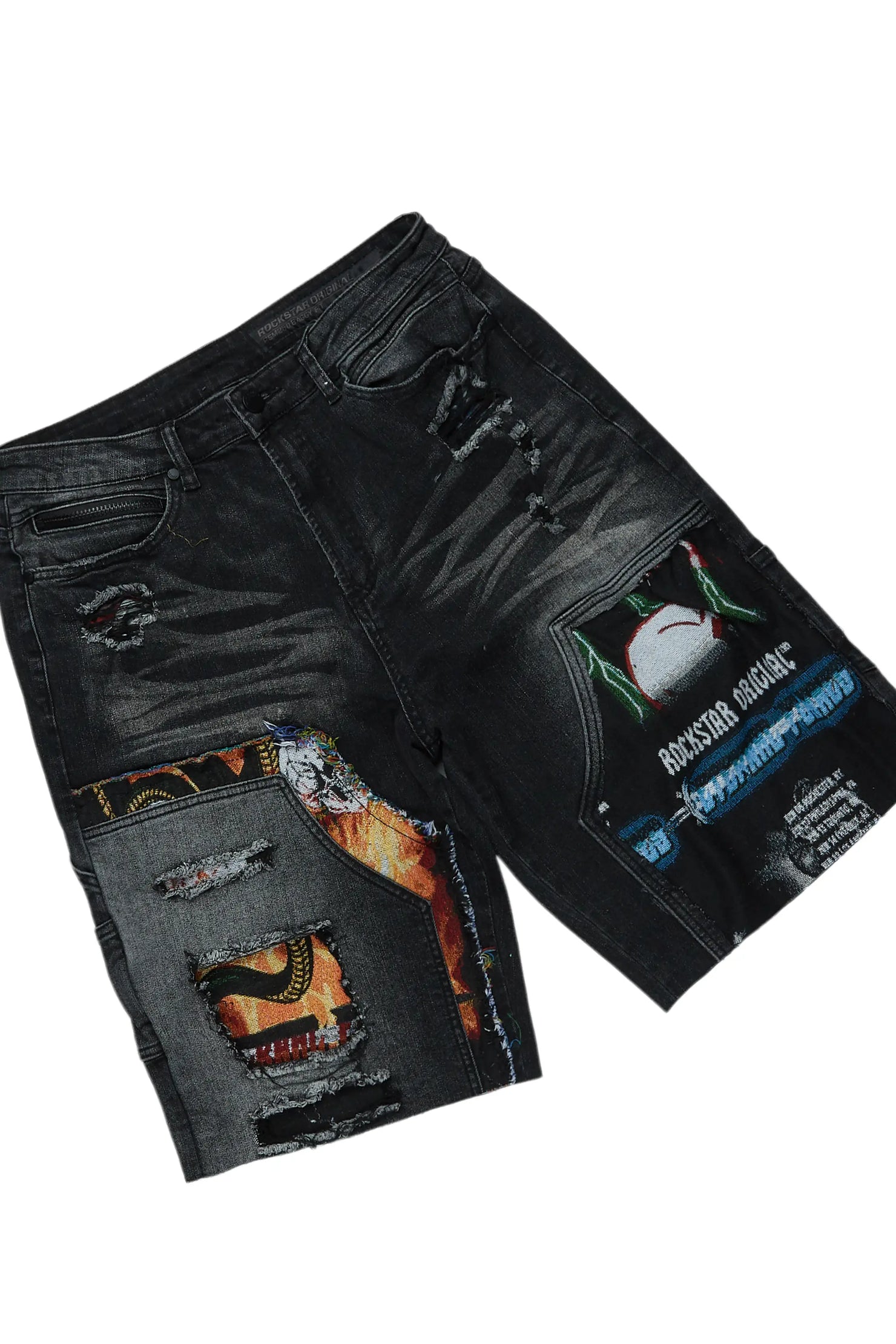 Grill Black T-Shirt/Denim Short Set