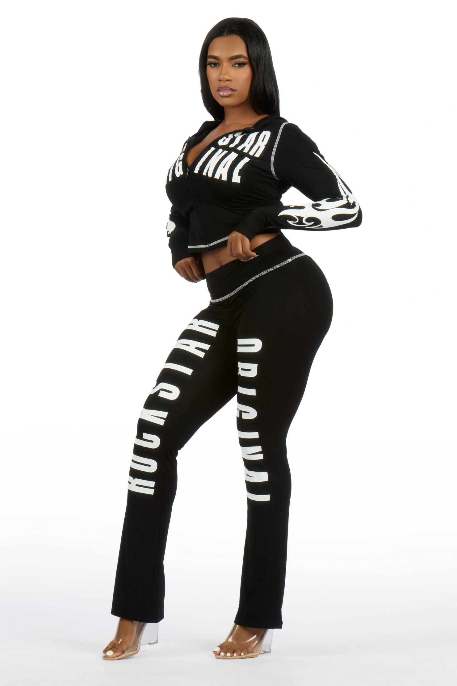Kamyia Black Lounge Track Set
