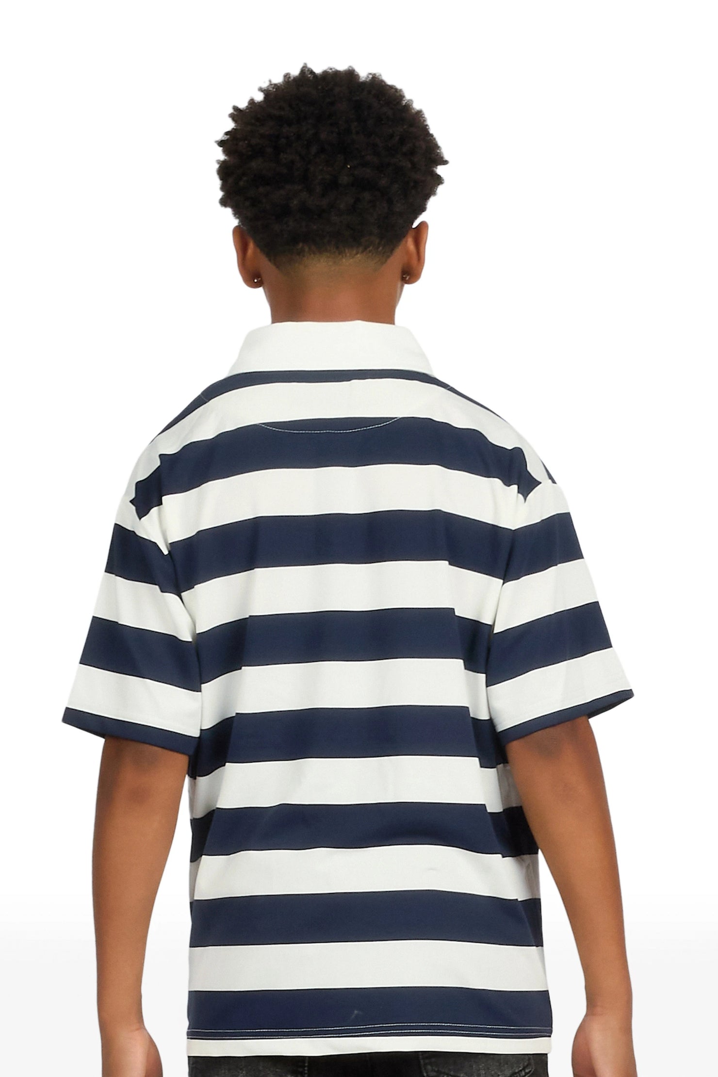 Boys Fintan Navy/Cream Polo