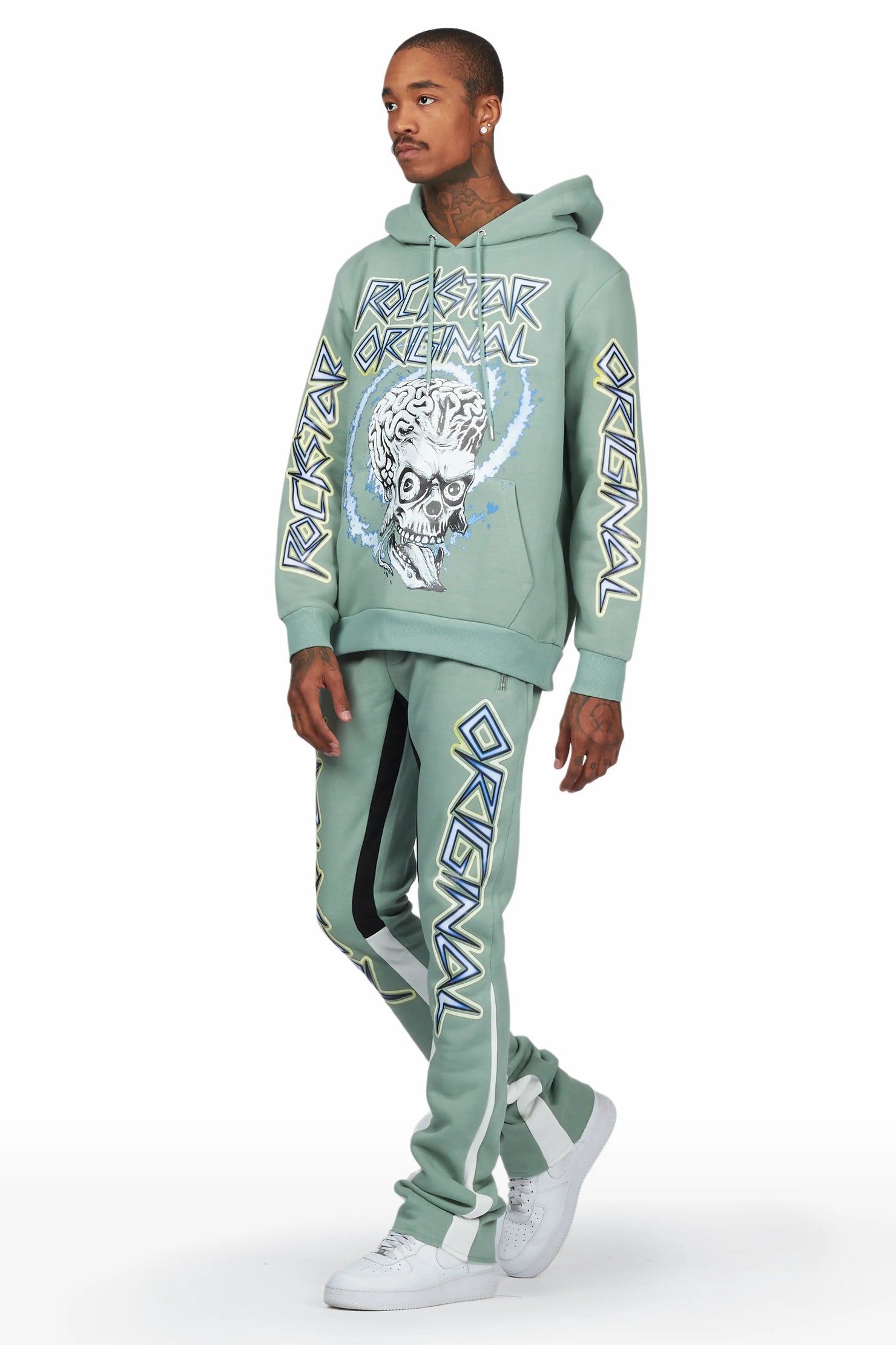 Cruz Sage/White Stacked Flare Track Set