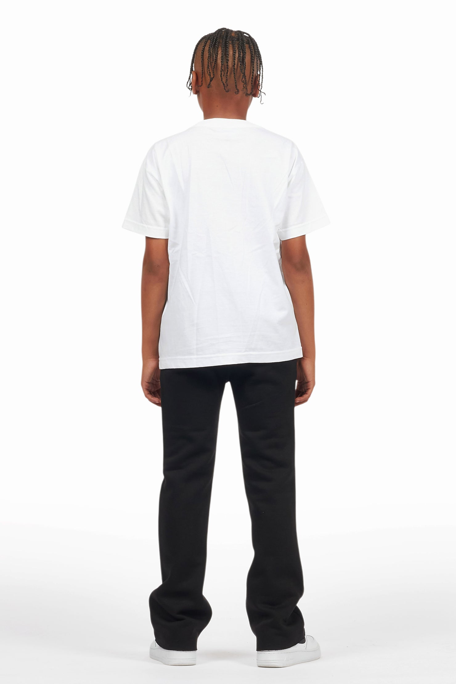 Boys Alpine Black Stacked Trackpant