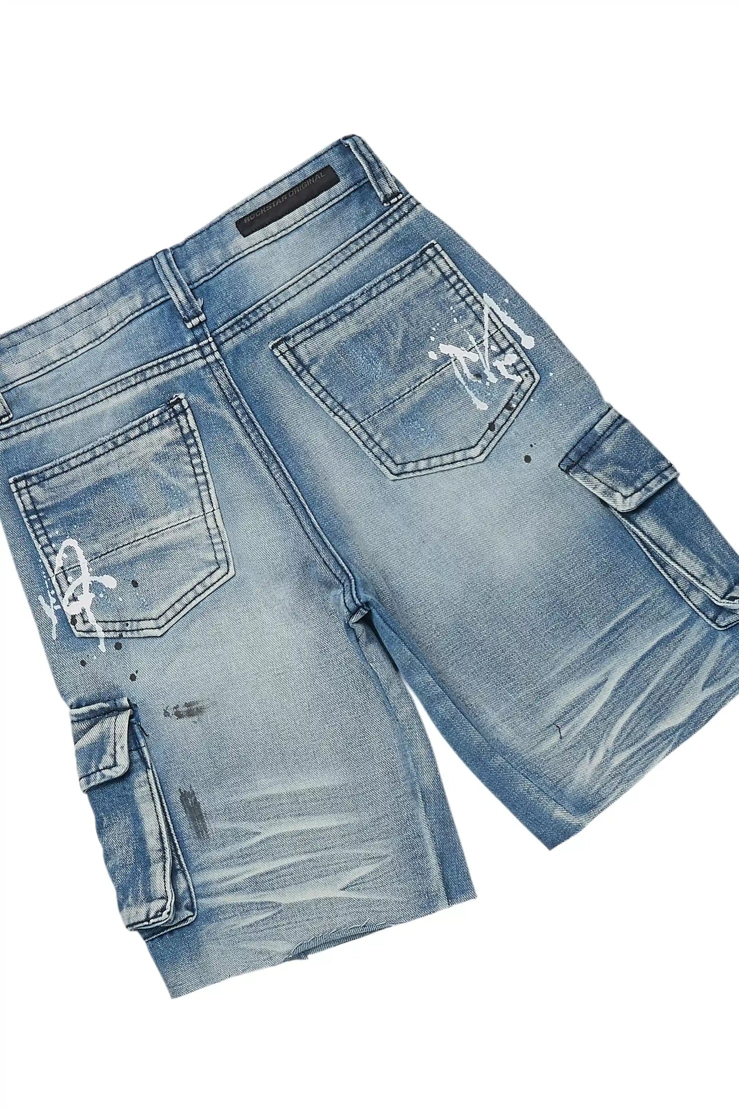 Boys Amos Royal/White T-Shirt/Denim Short Set