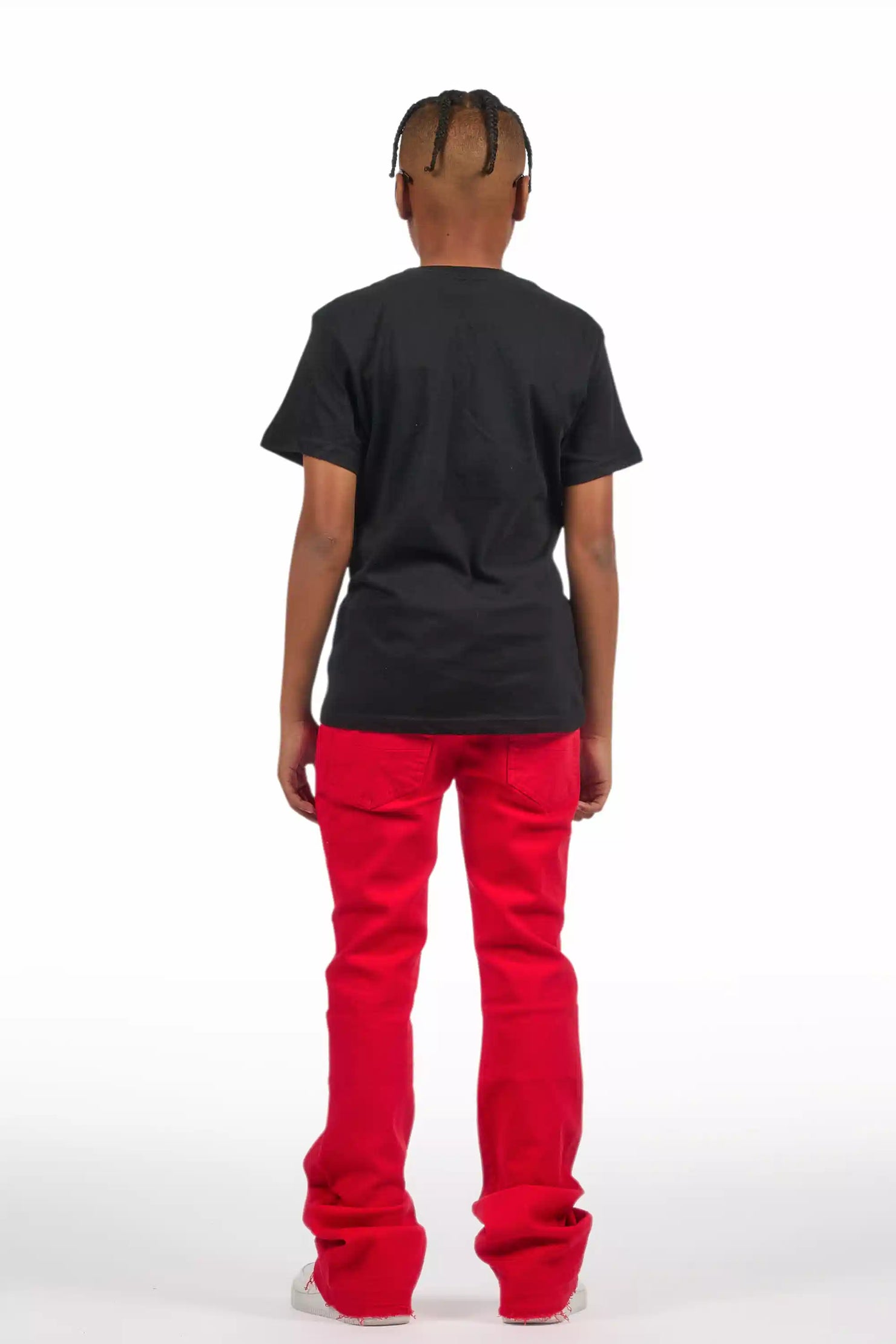 Boys Dag Red Stacked Flare Jean