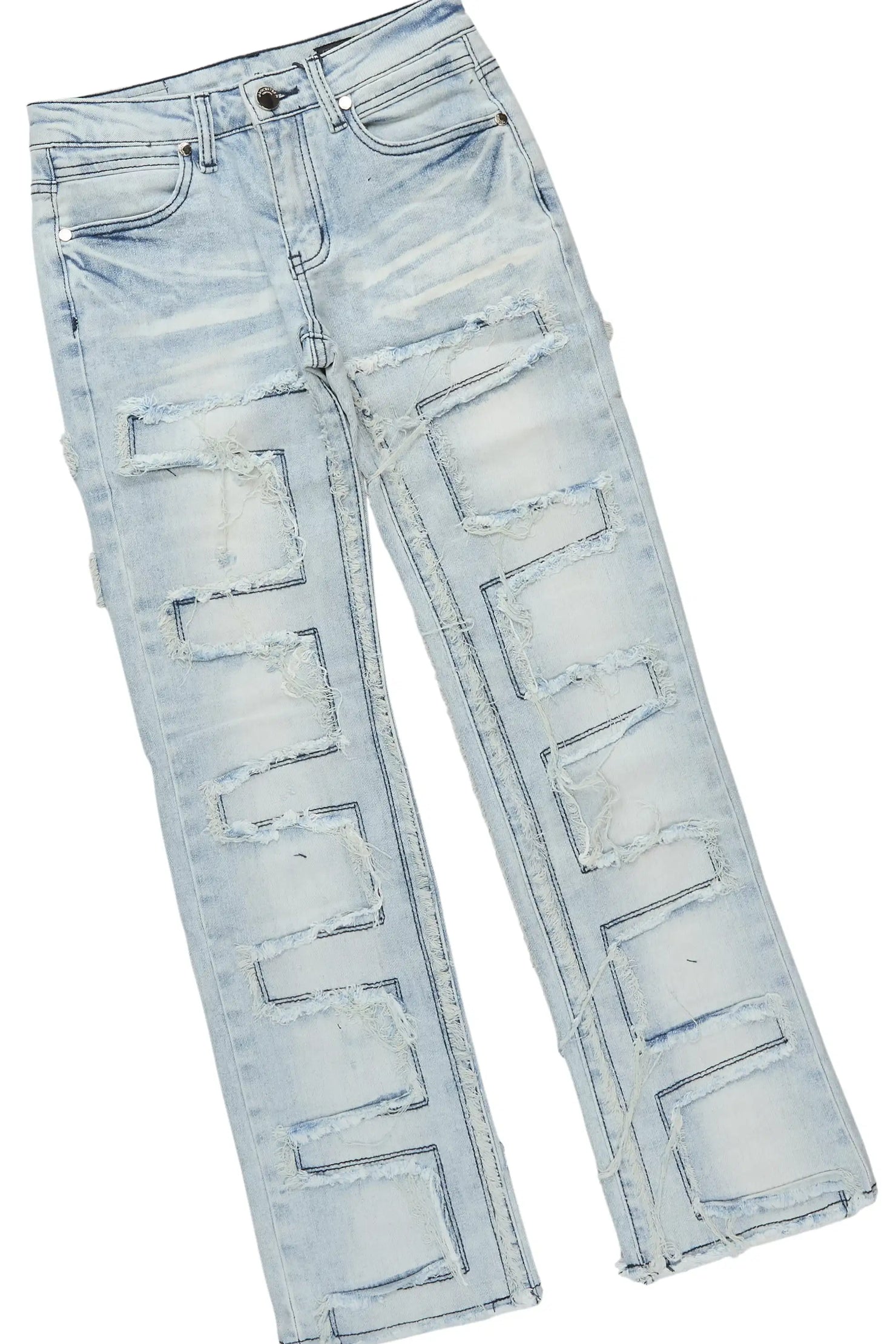 Boys Beno Grey Hoodie/Stacked Jean Set