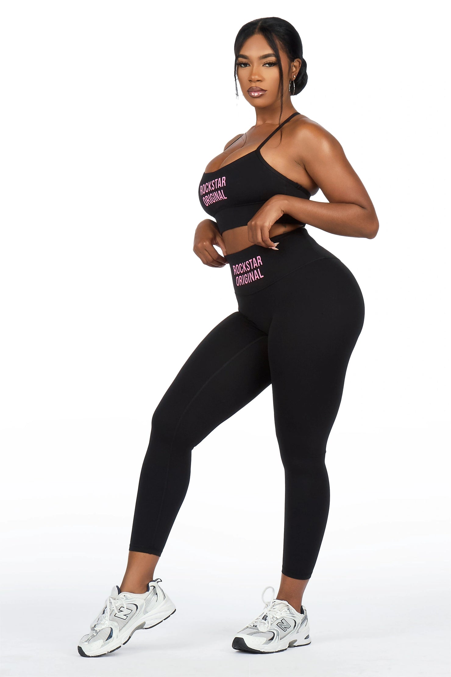 Jameka Black Tank Active Legging Set